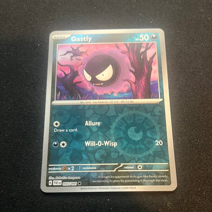 Paldean Fates: Gastly [Reverse Holo] #55