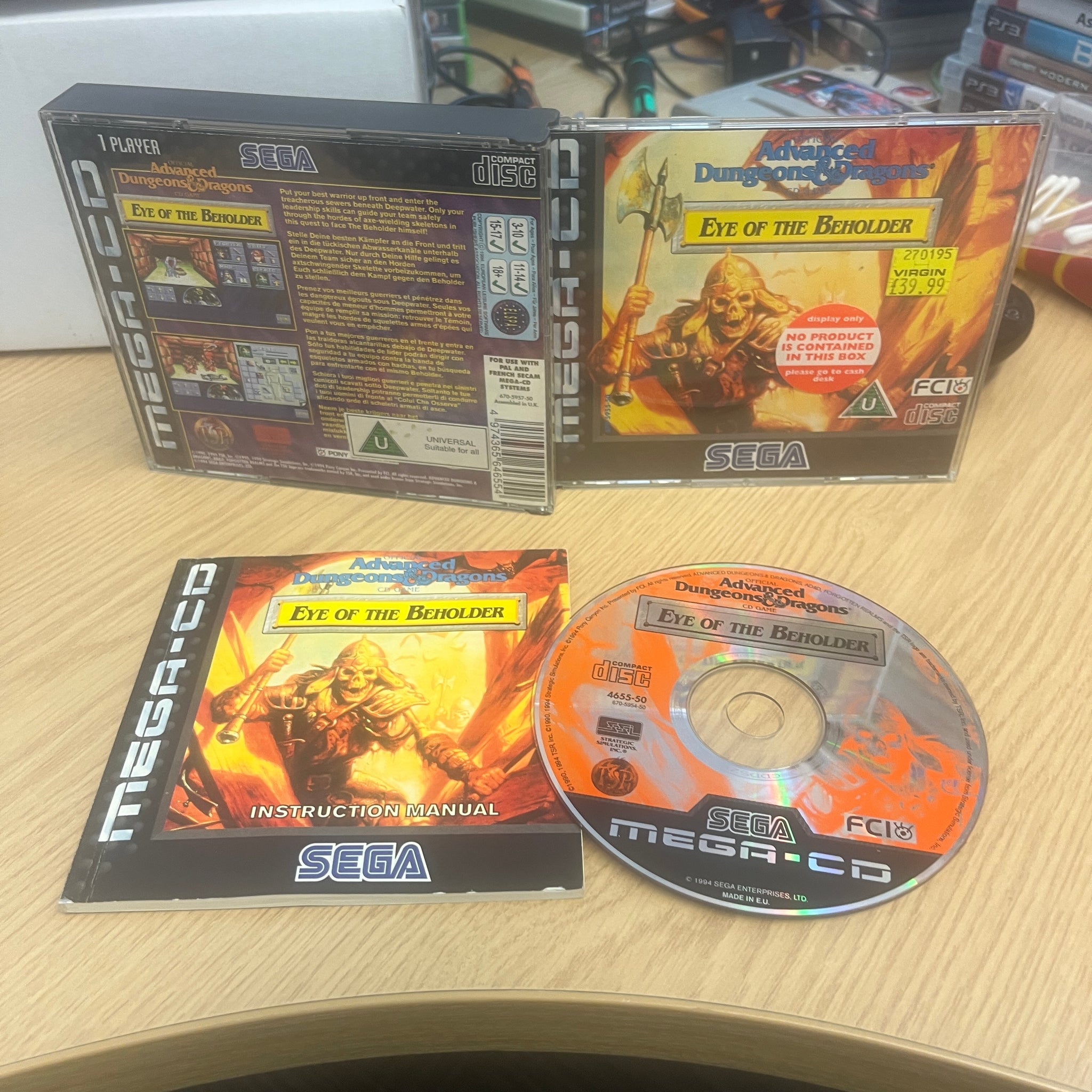 Advanced Dungeons & Dragons - Eye of the Beholder Sega mega cd game
