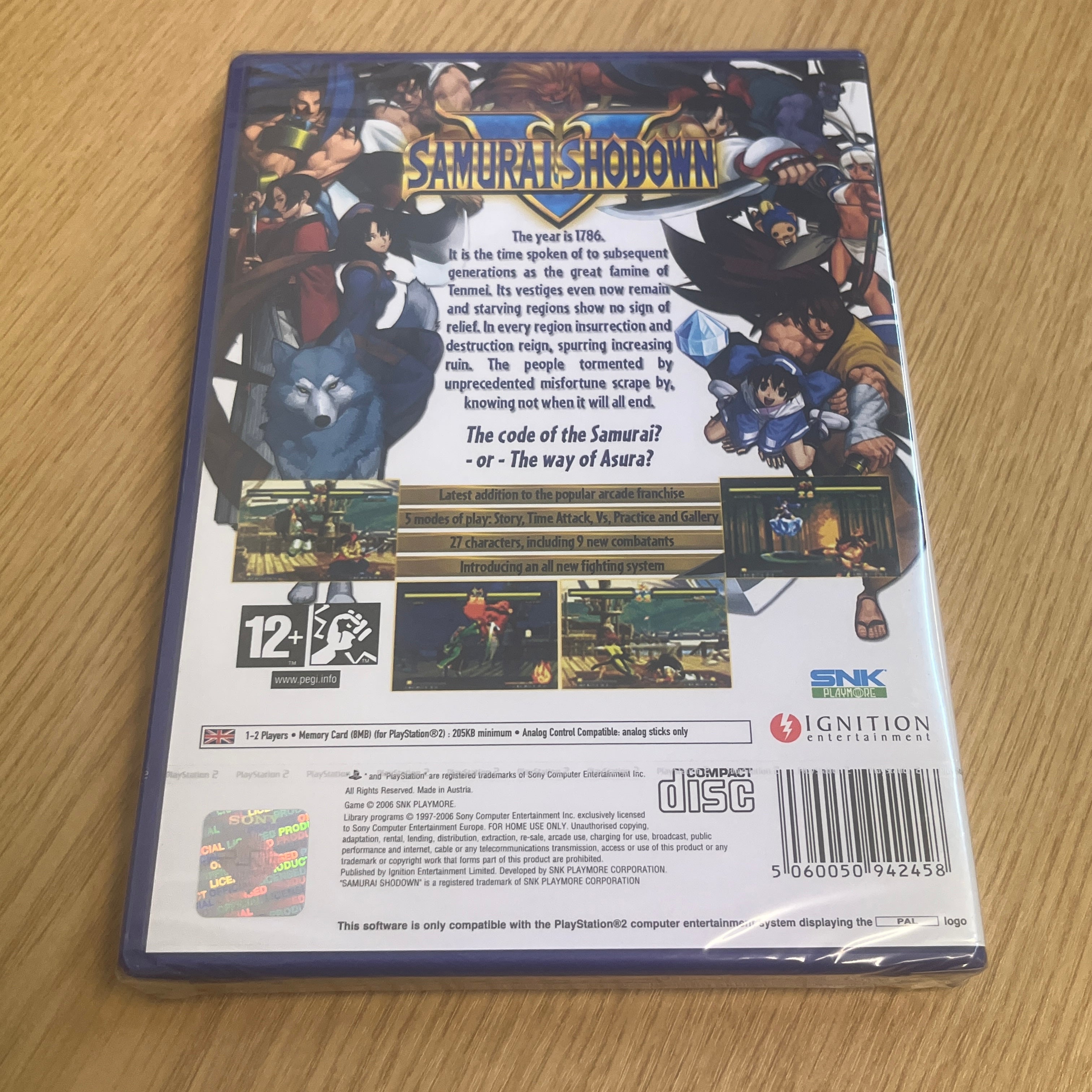 Samurai Shodown v Sealed Sony PS2 game