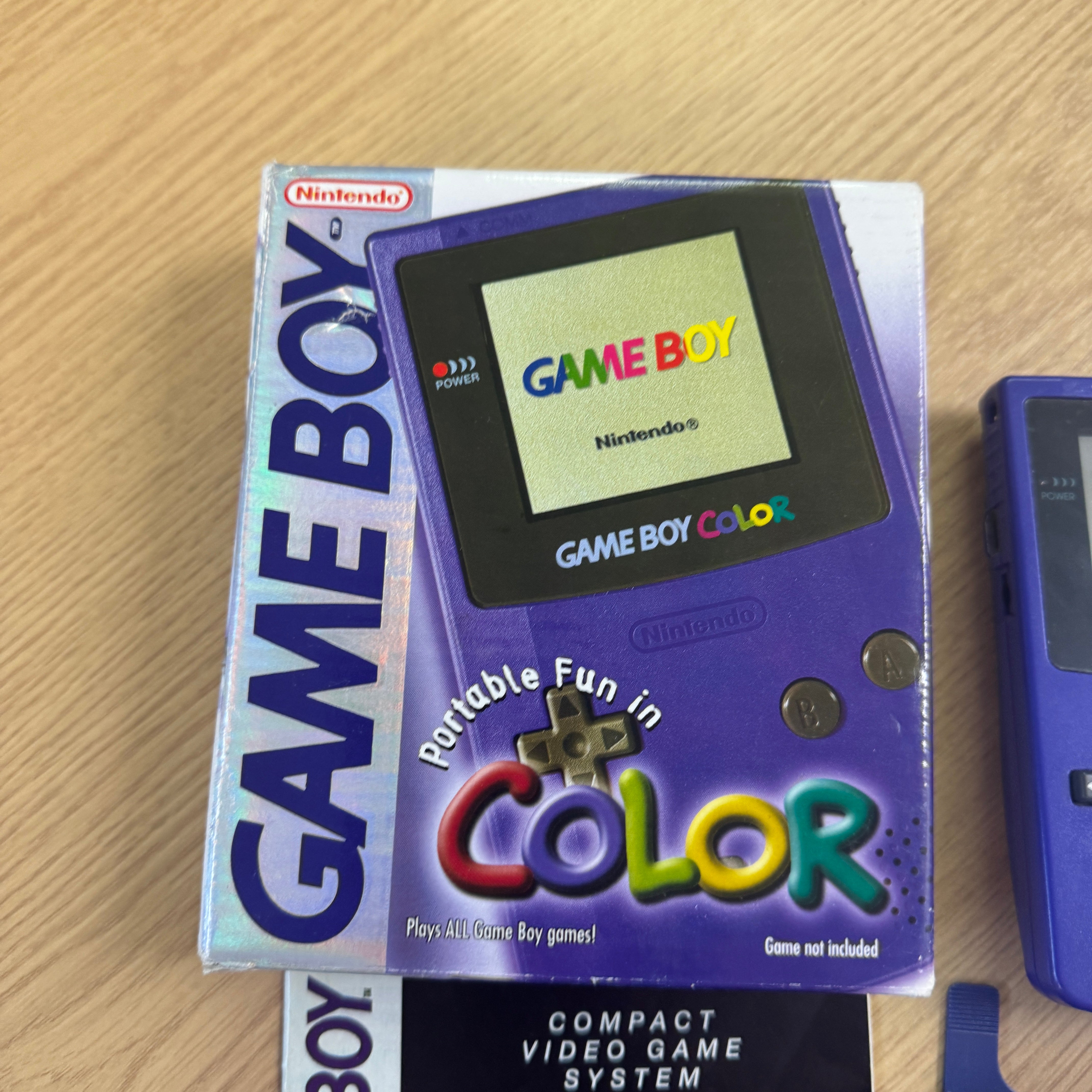 Purple Nintendo Game Boy Color boxed