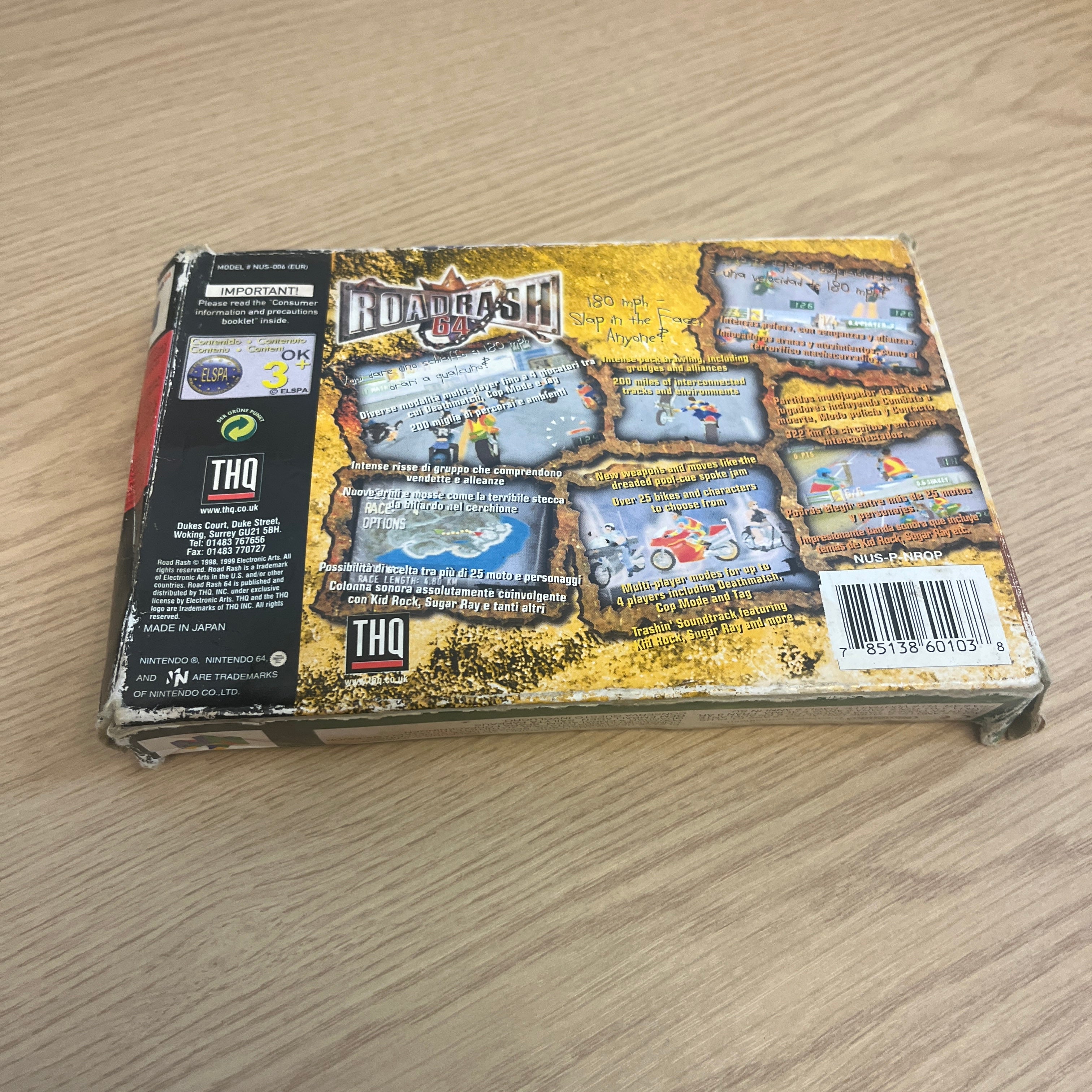 Road Rash 64 Nintendo N64 boxed