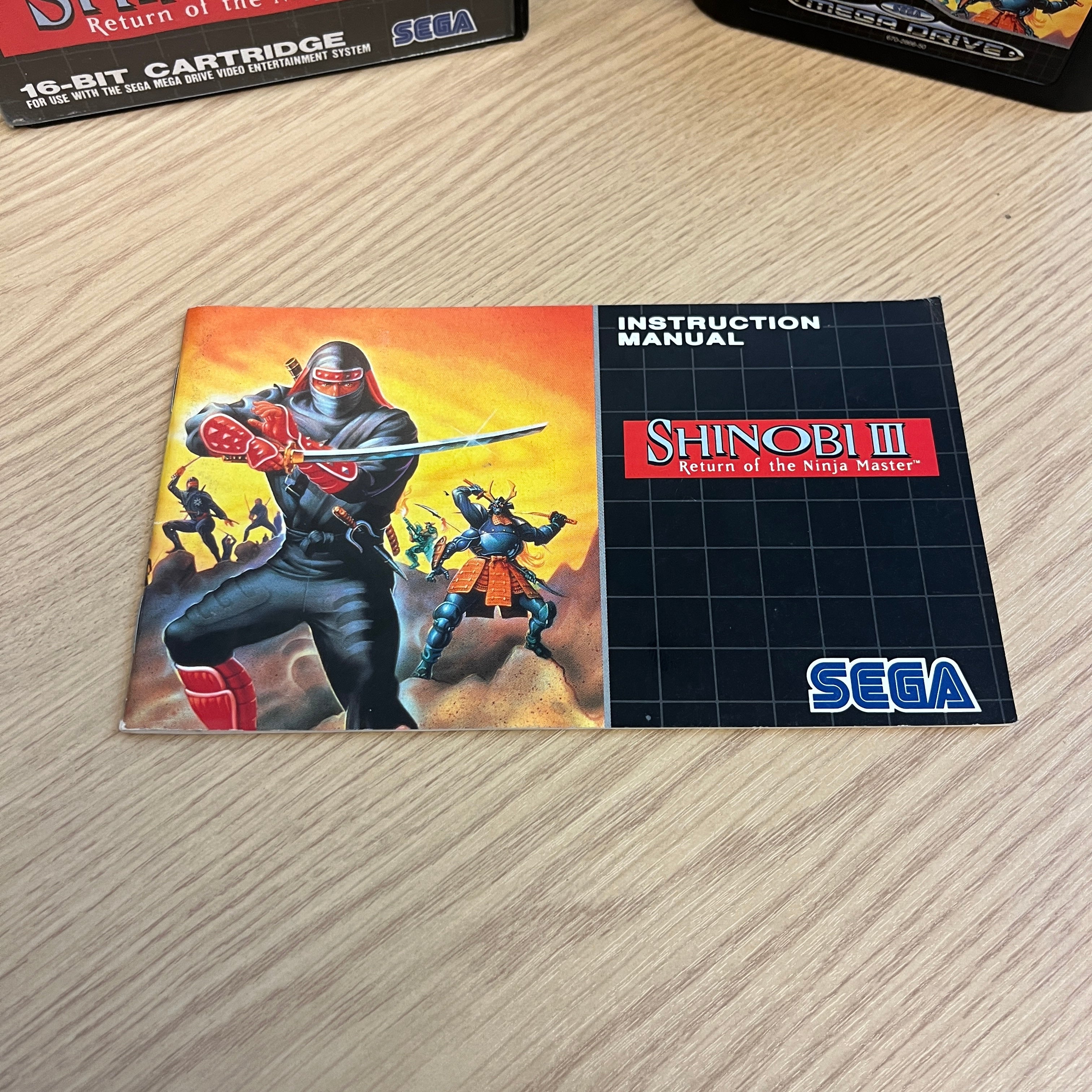 Shinobi III: Revenge of The Ninja Master Sega Mega Drive game complete 3