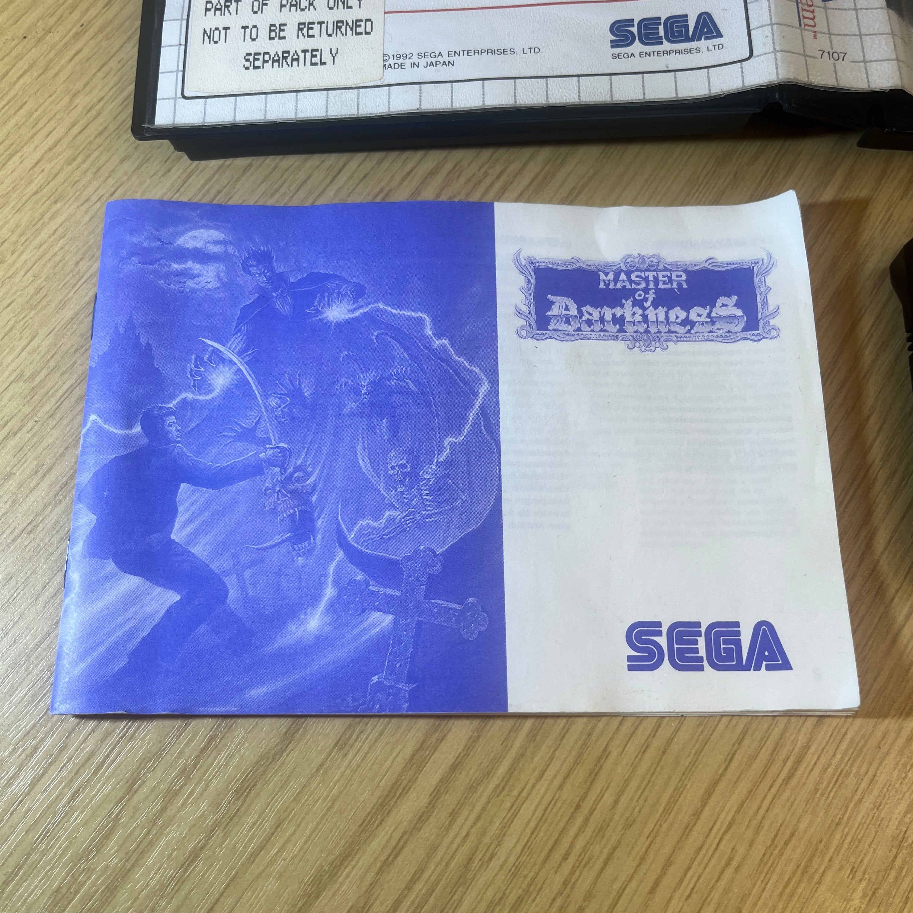 Master of Darkness Sega master system game