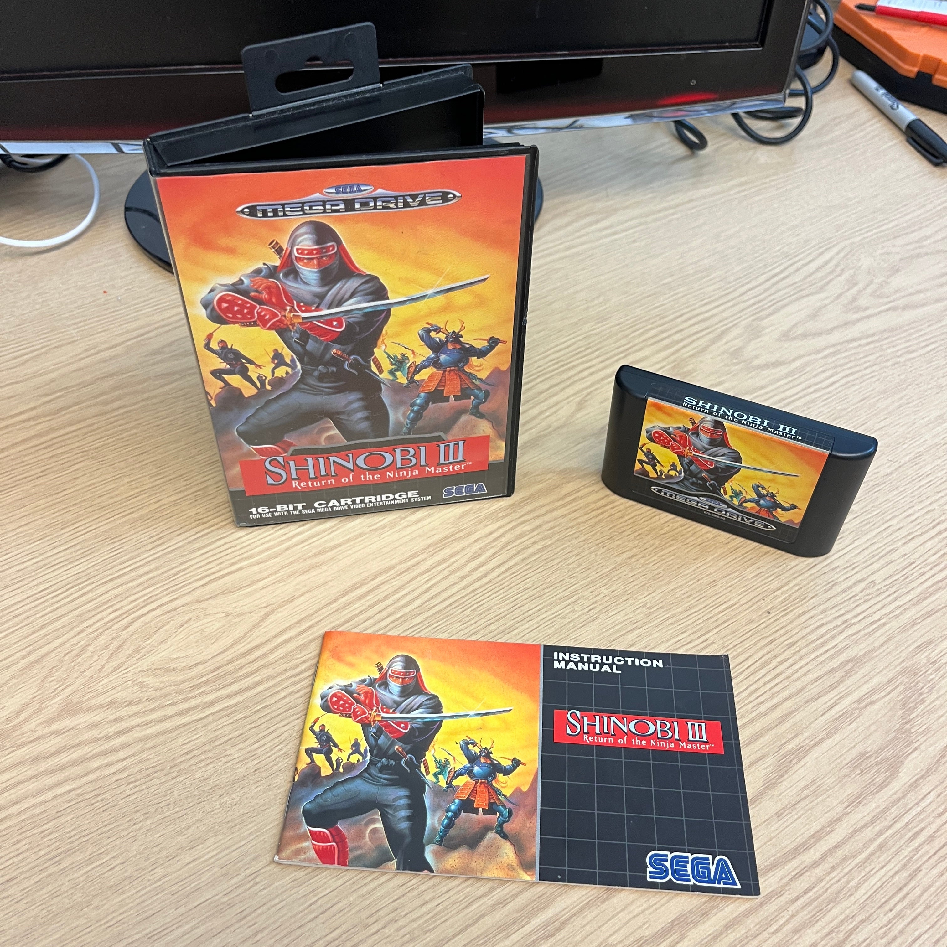 Shinobi III: Revenge of The Ninja Master Sega Mega Drive game complete 3