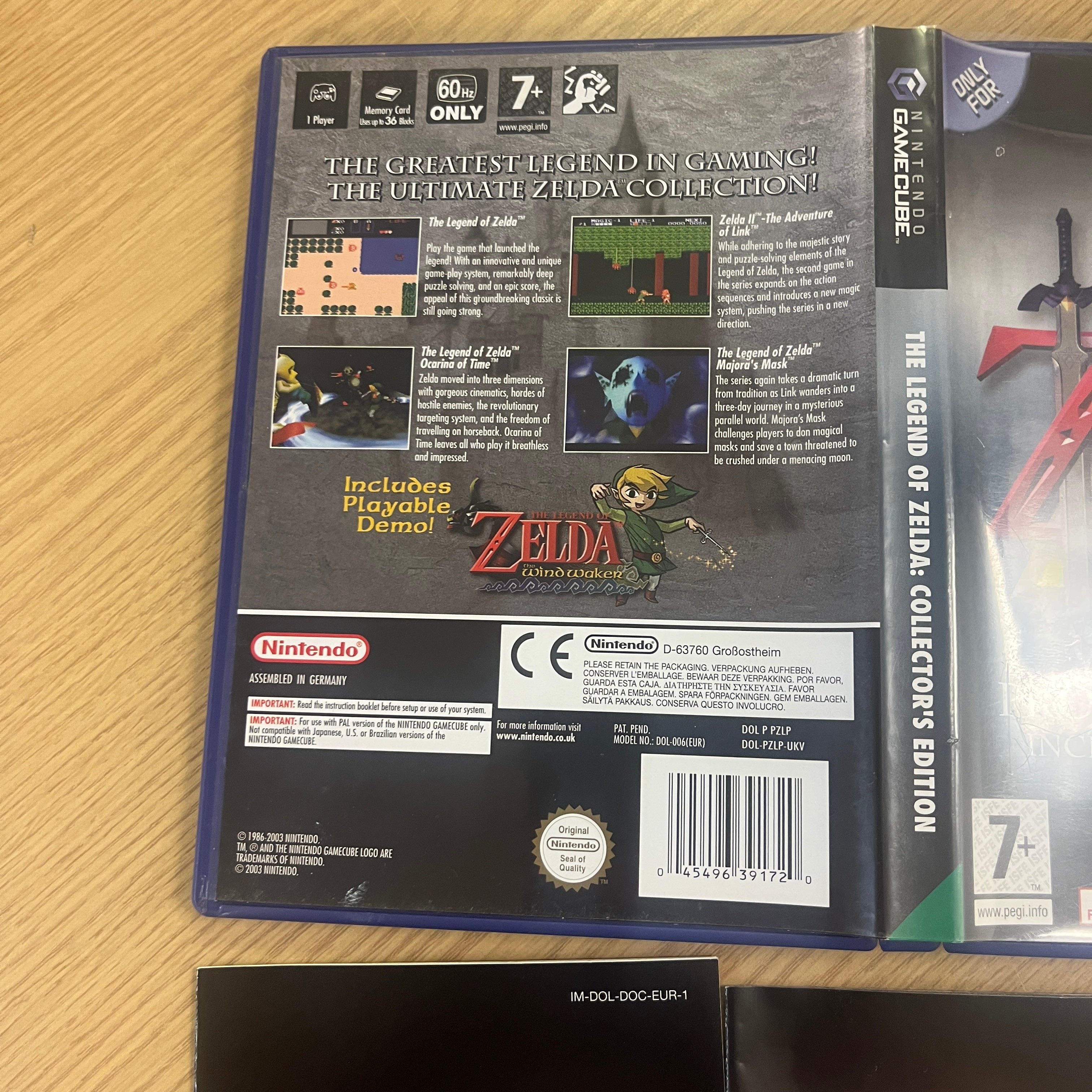 Legend of Zelda: Collector's Edition, The GameCube game complete