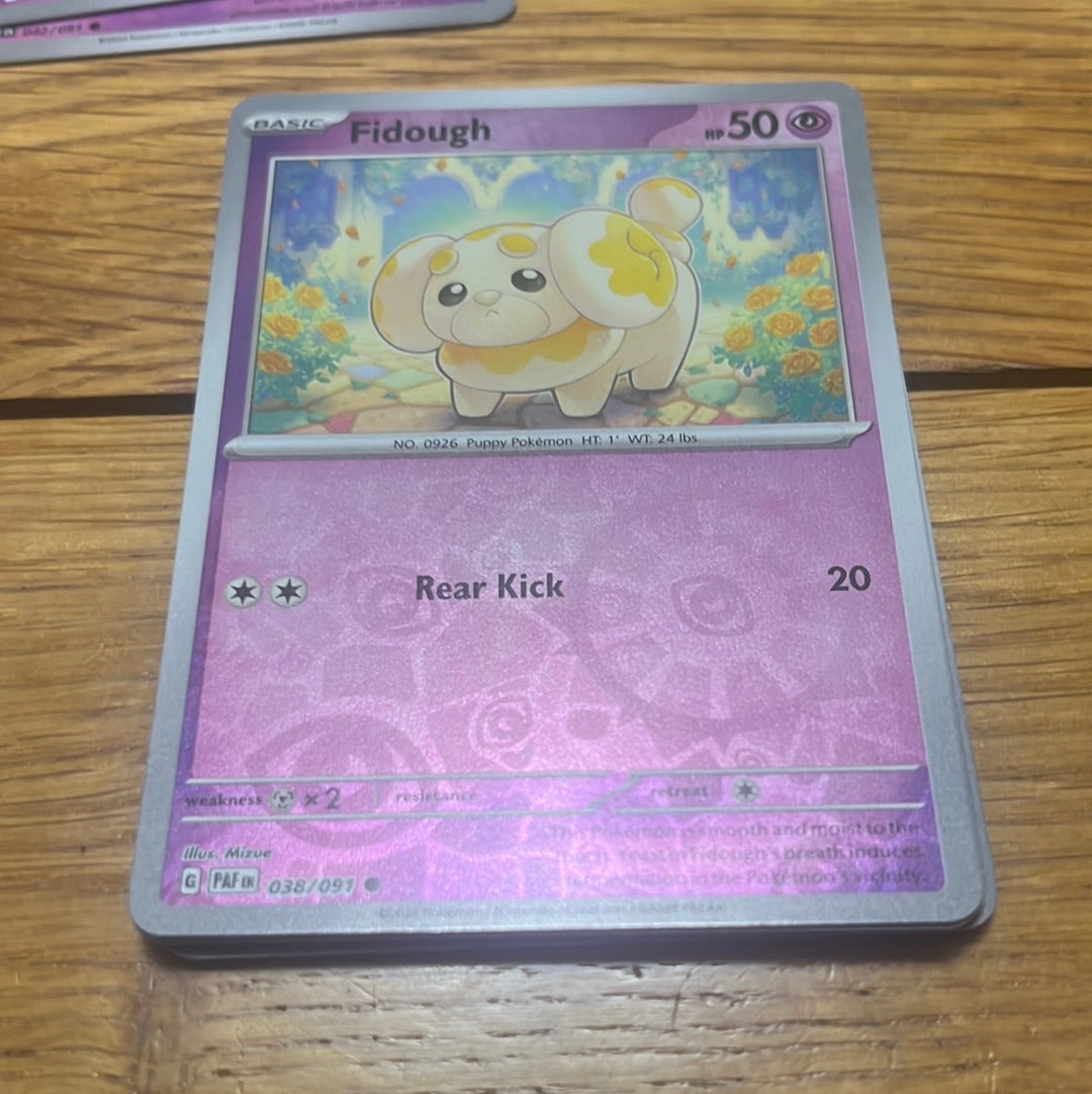 Paldean Fates: Fidough [Reverse Holo] #38