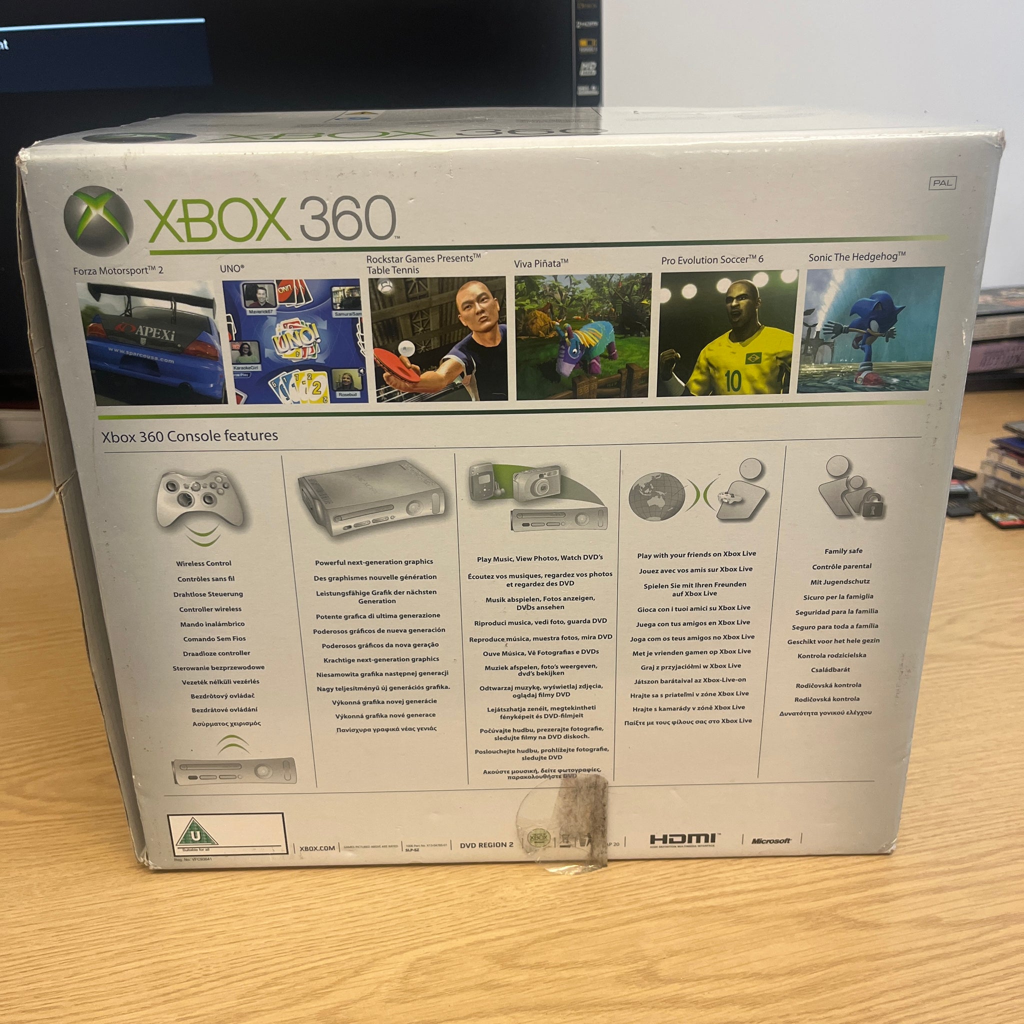 Xbox 360 console boxed with hdmi and component retro game store uk 8BitBeyond