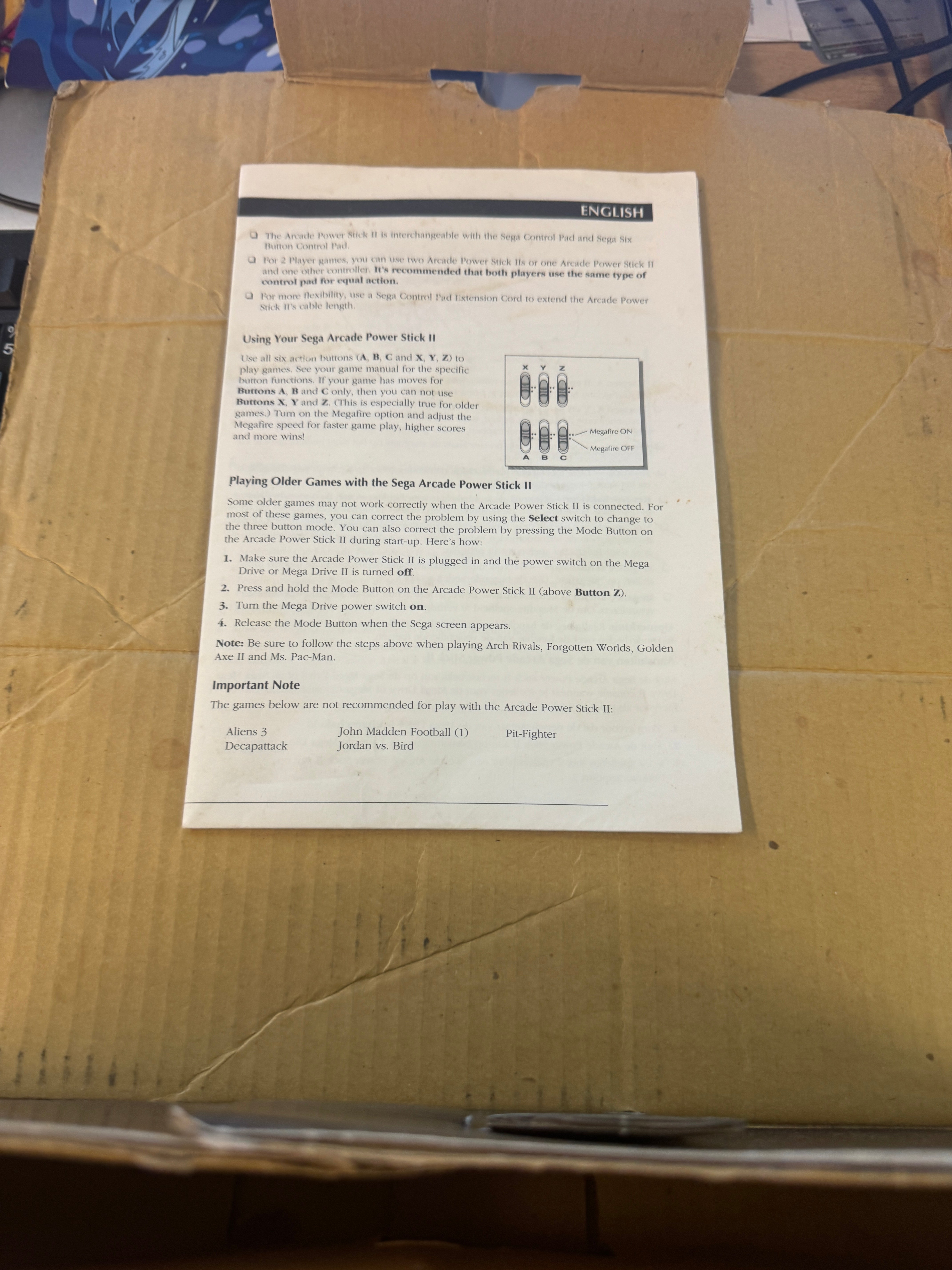 Arcade Power Stick II Sega Mega Drive boxed