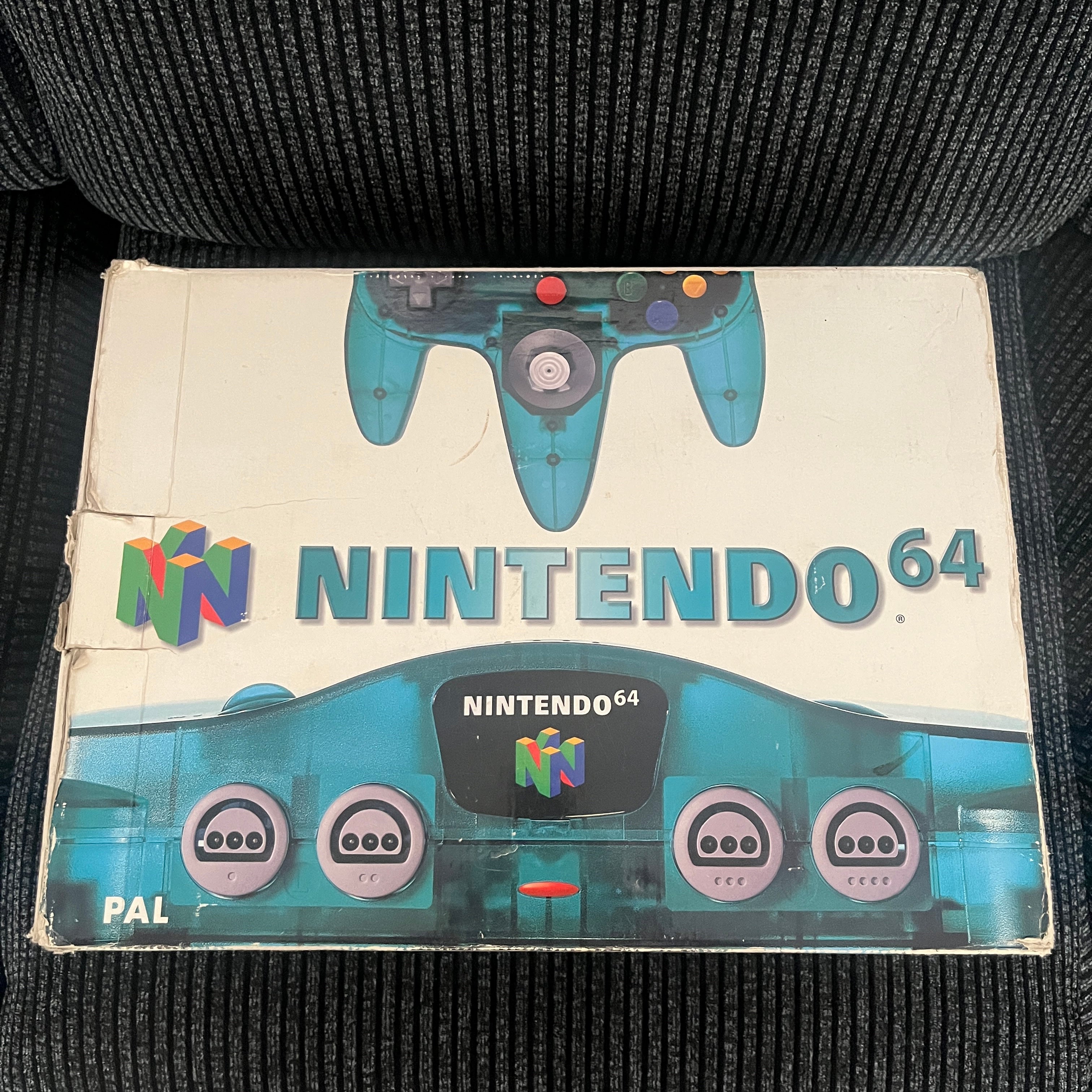 Boxed Nintendo 64 N64 jungle green funtastic console