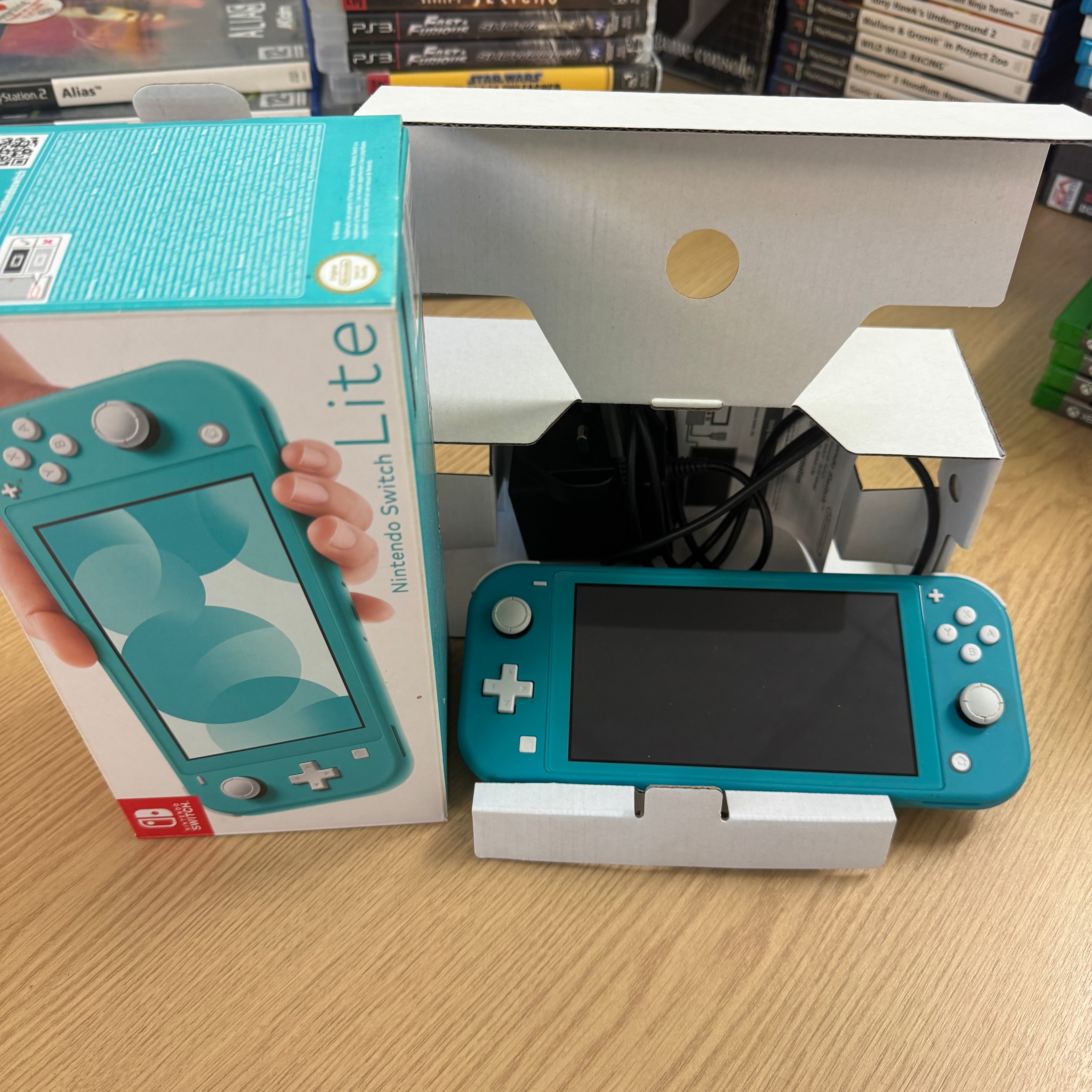 Nintendo switch lite console blue boxed