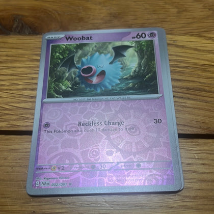 Paldean Fates: Woobat [Reverse Holo] #32