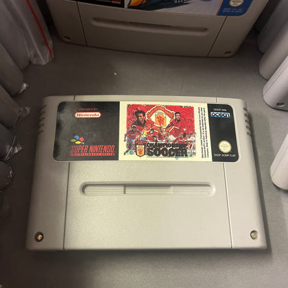 Manchester United Championship Soccer Snes game cart only