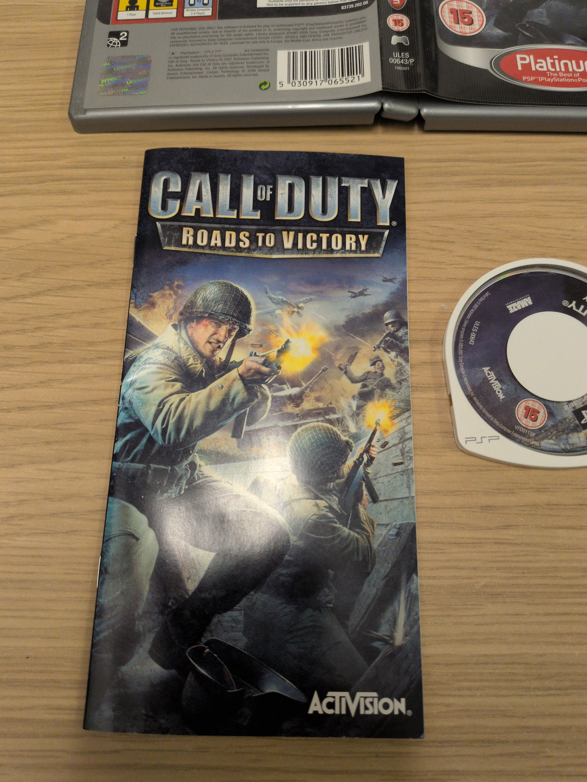 Call of Duty Roads To Victory Platinum Sony PSP game