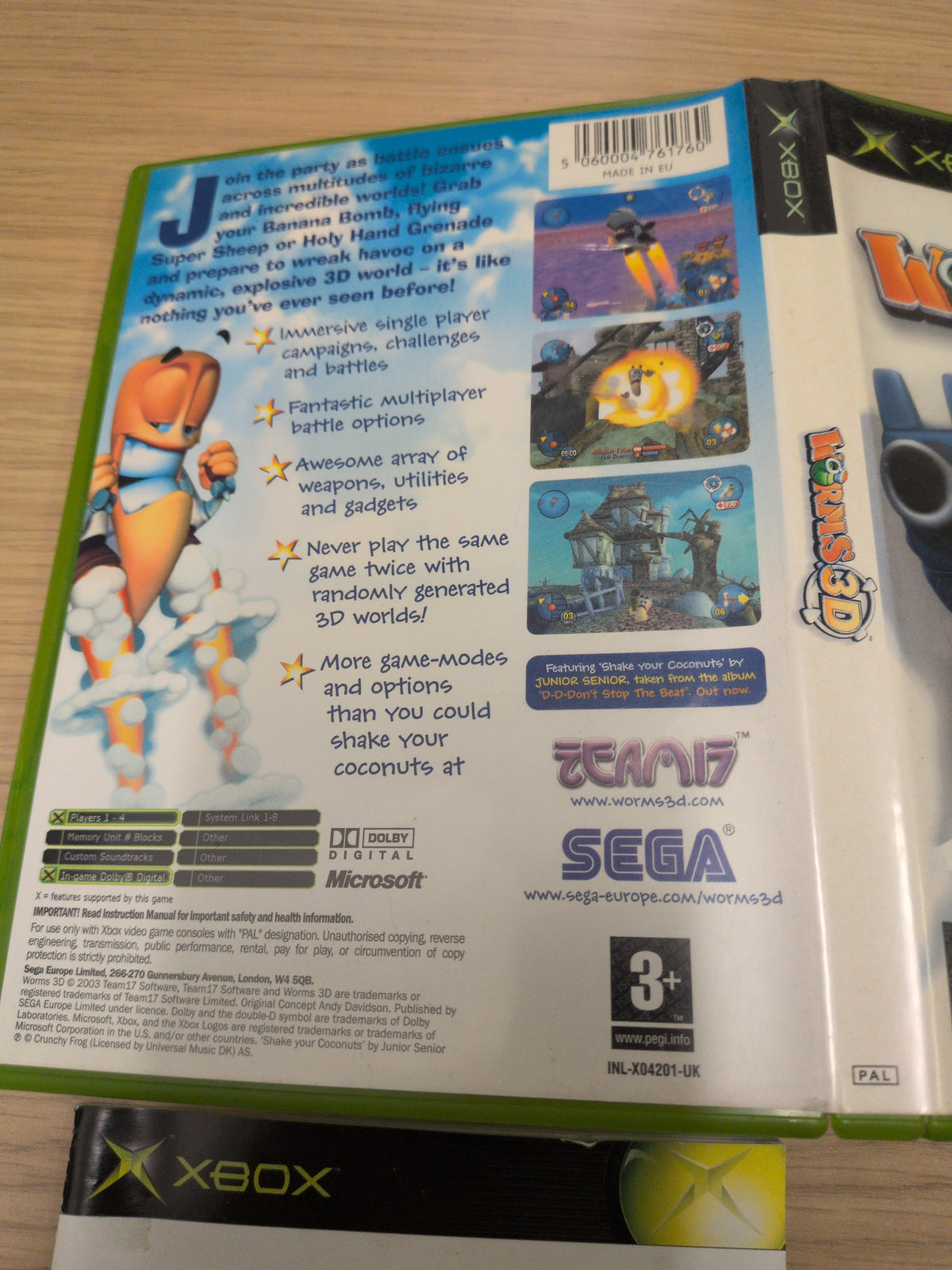 Worms 3D original Xbox game