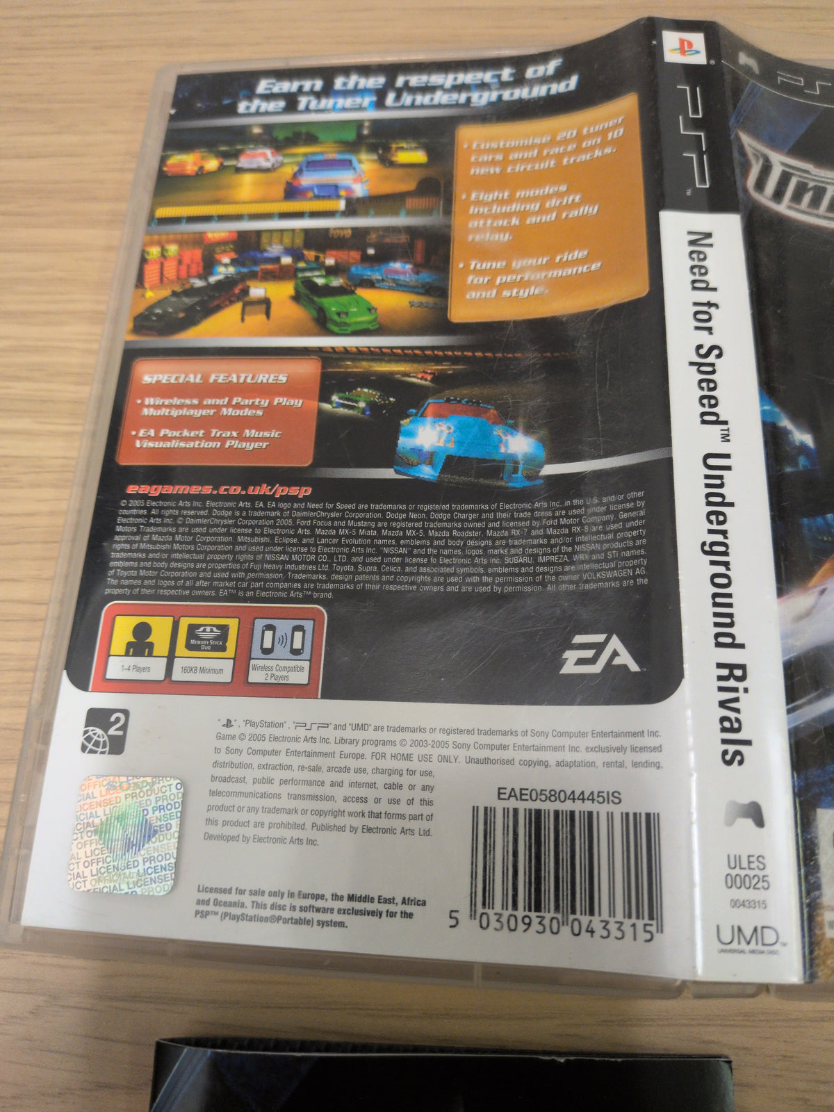 Need For Speed Underground Rivals Sony PSP game