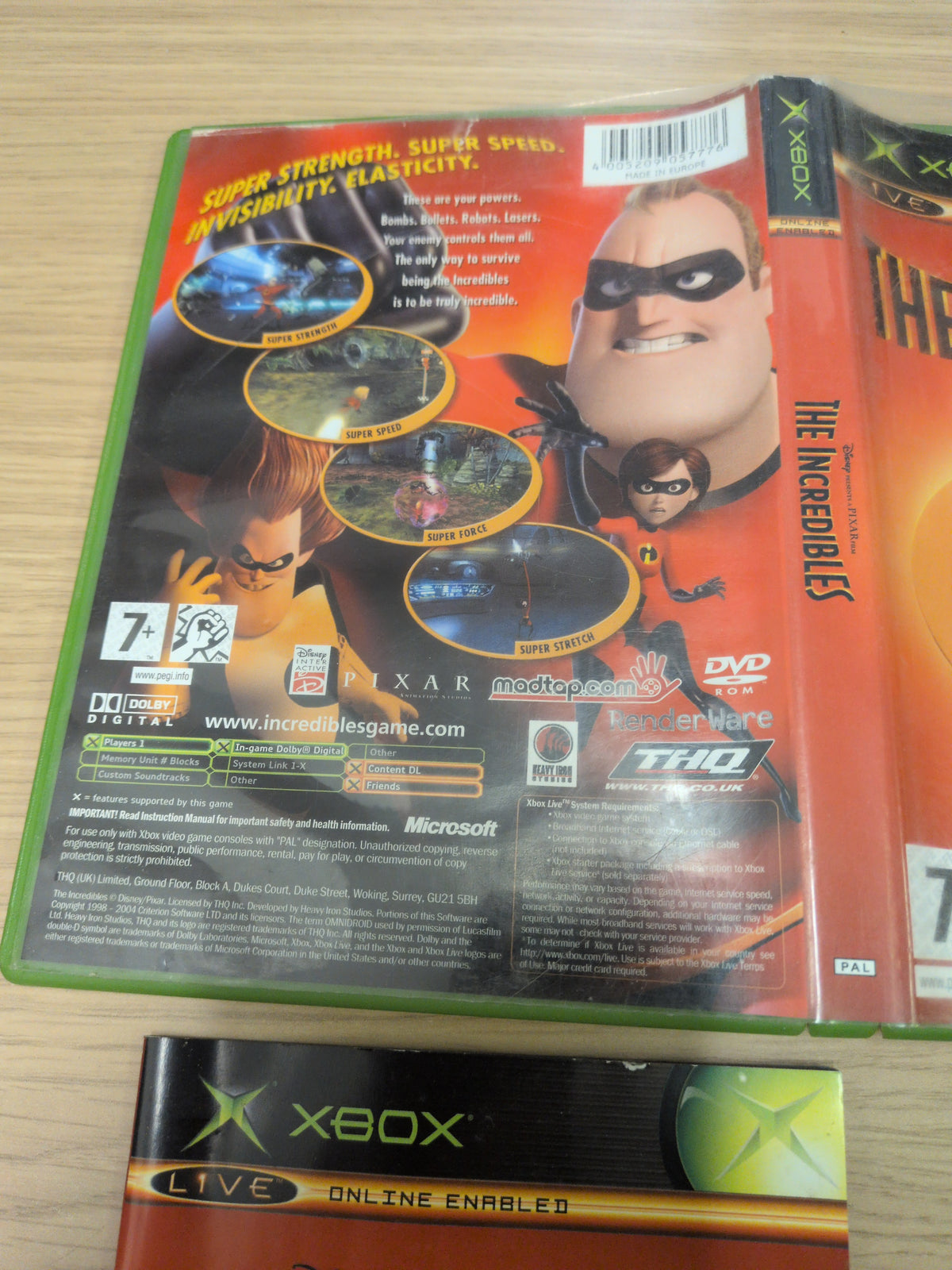 The Incredibles Disney Pixar original Xbox game