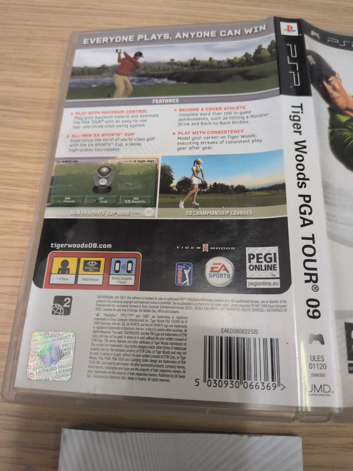 Tiger Woods PGA Tour 09 Sony PSP game