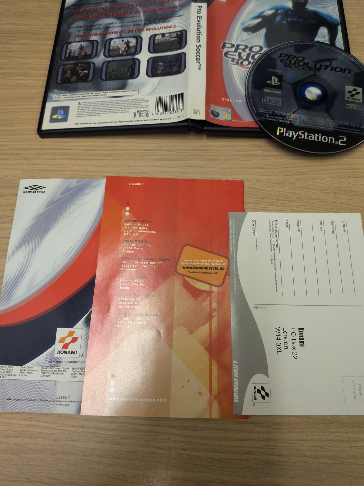 Pro Evolution Soccer Sony PS2 game