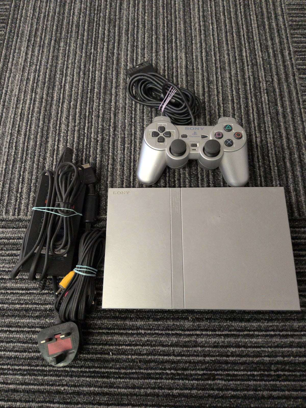 Sony PlayStation 2 PS2 Slim Satin Silver Console