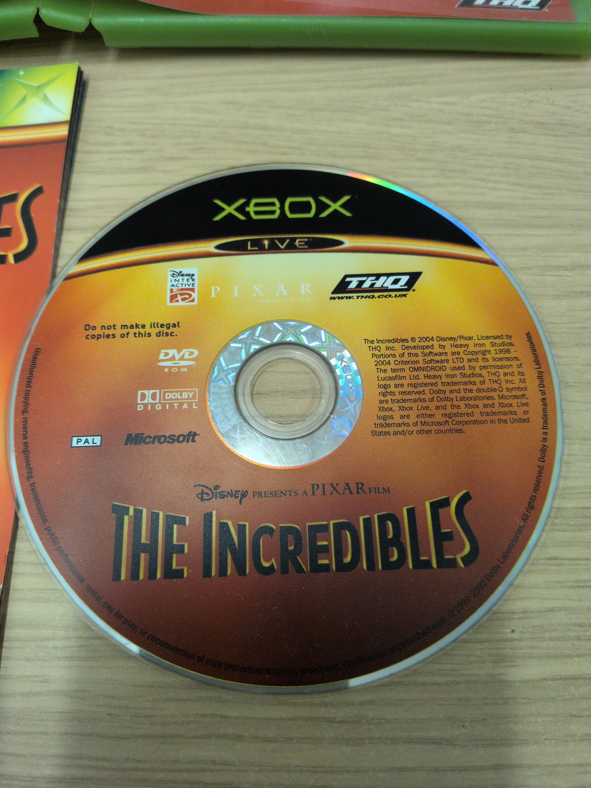 The Incredibles Disney Pixar original Xbox game