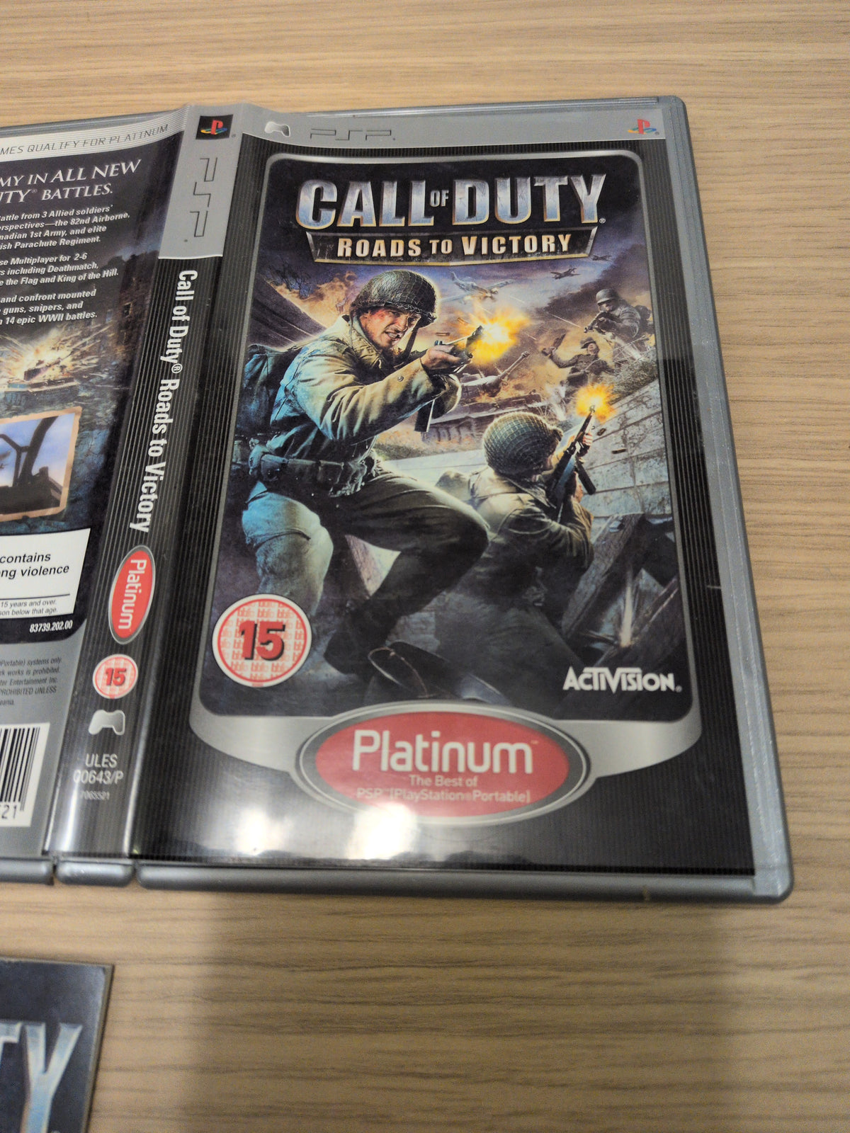 Call of Duty Roads To Victory Platinum Sony PSP game