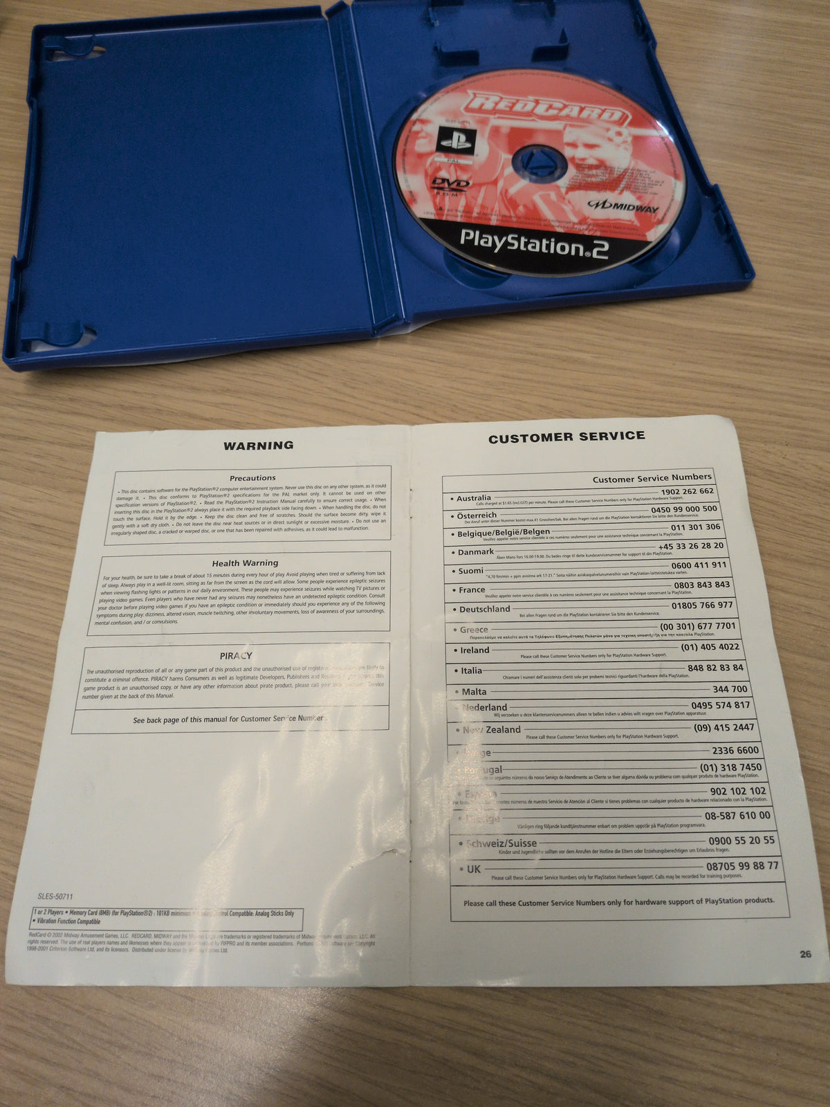 RedCard Sony PS2 game