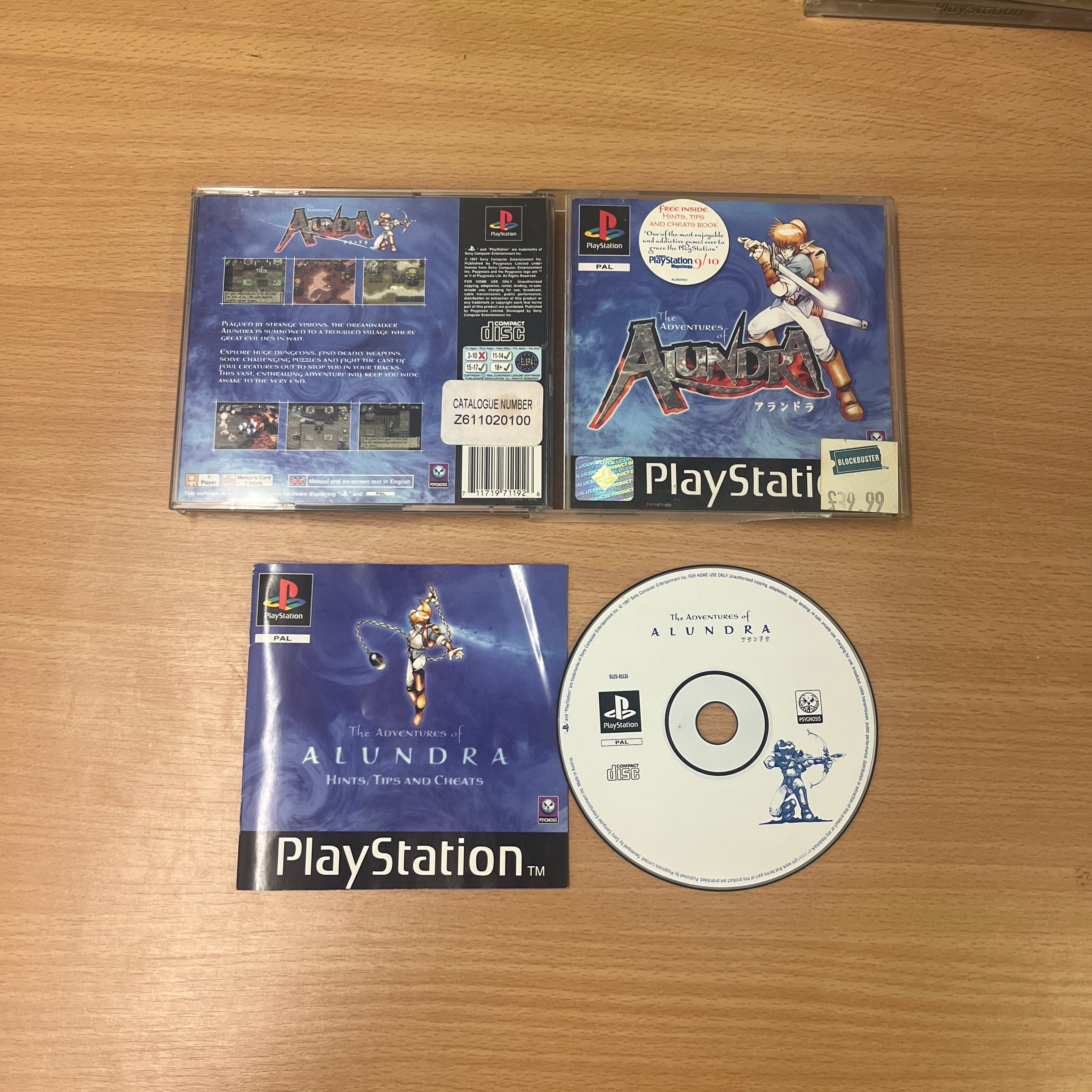 The Adventures of Alundra Sony PS1 game