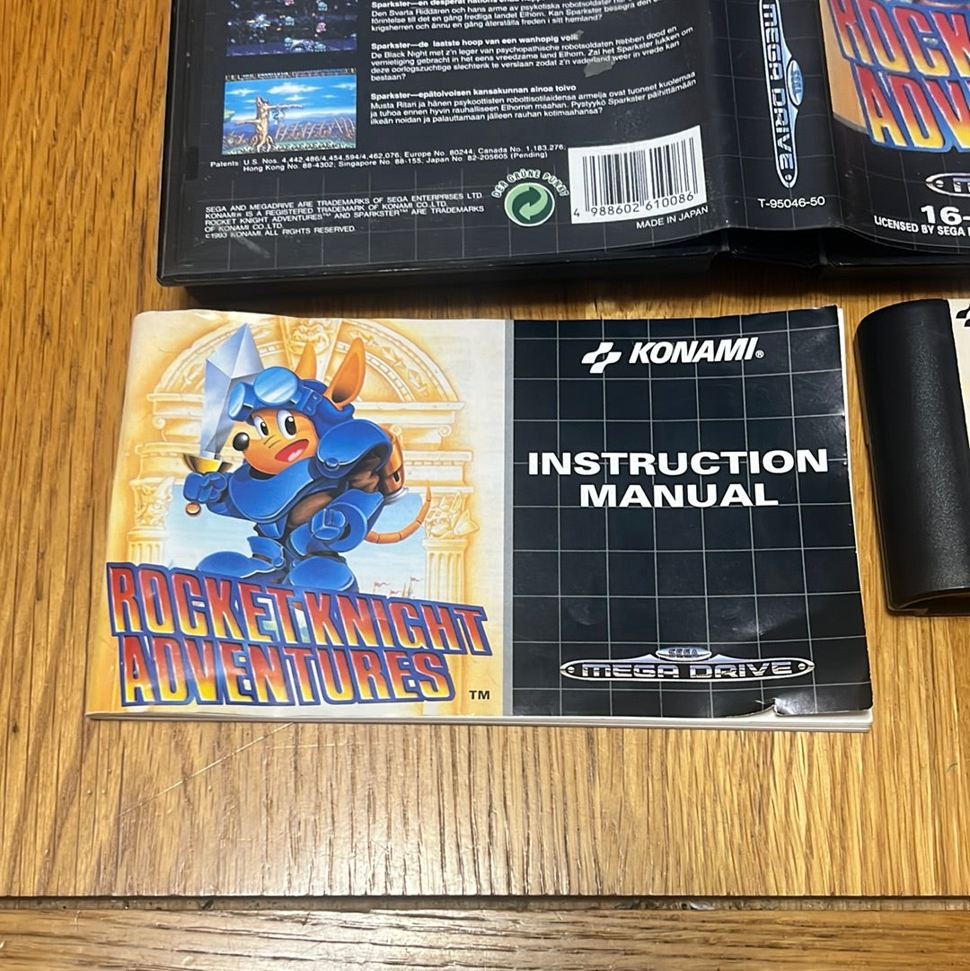 Rocket Knight Adventures Sega Mega Drive game complete