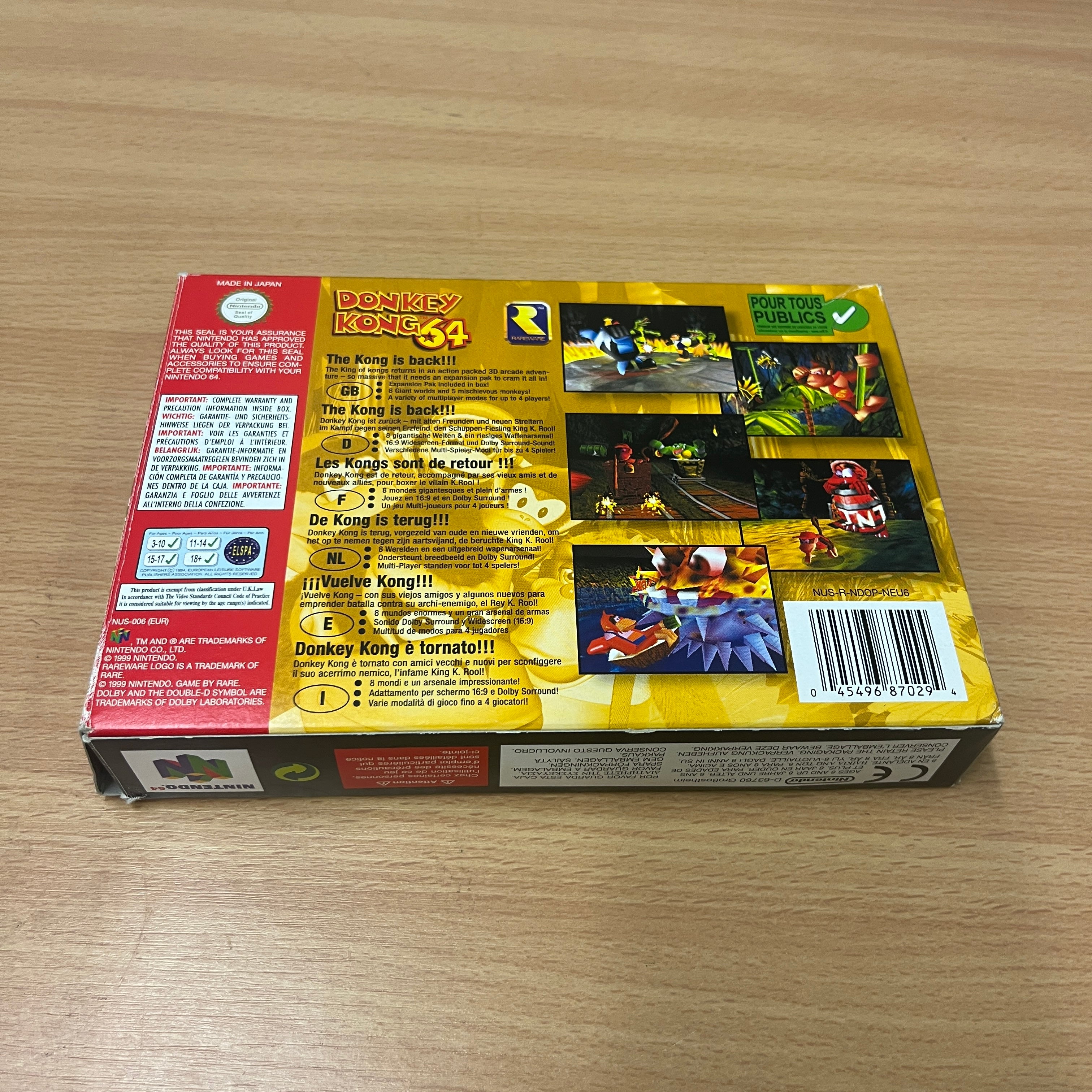 Donkey kong 64 n64 game boxed no expansion pack