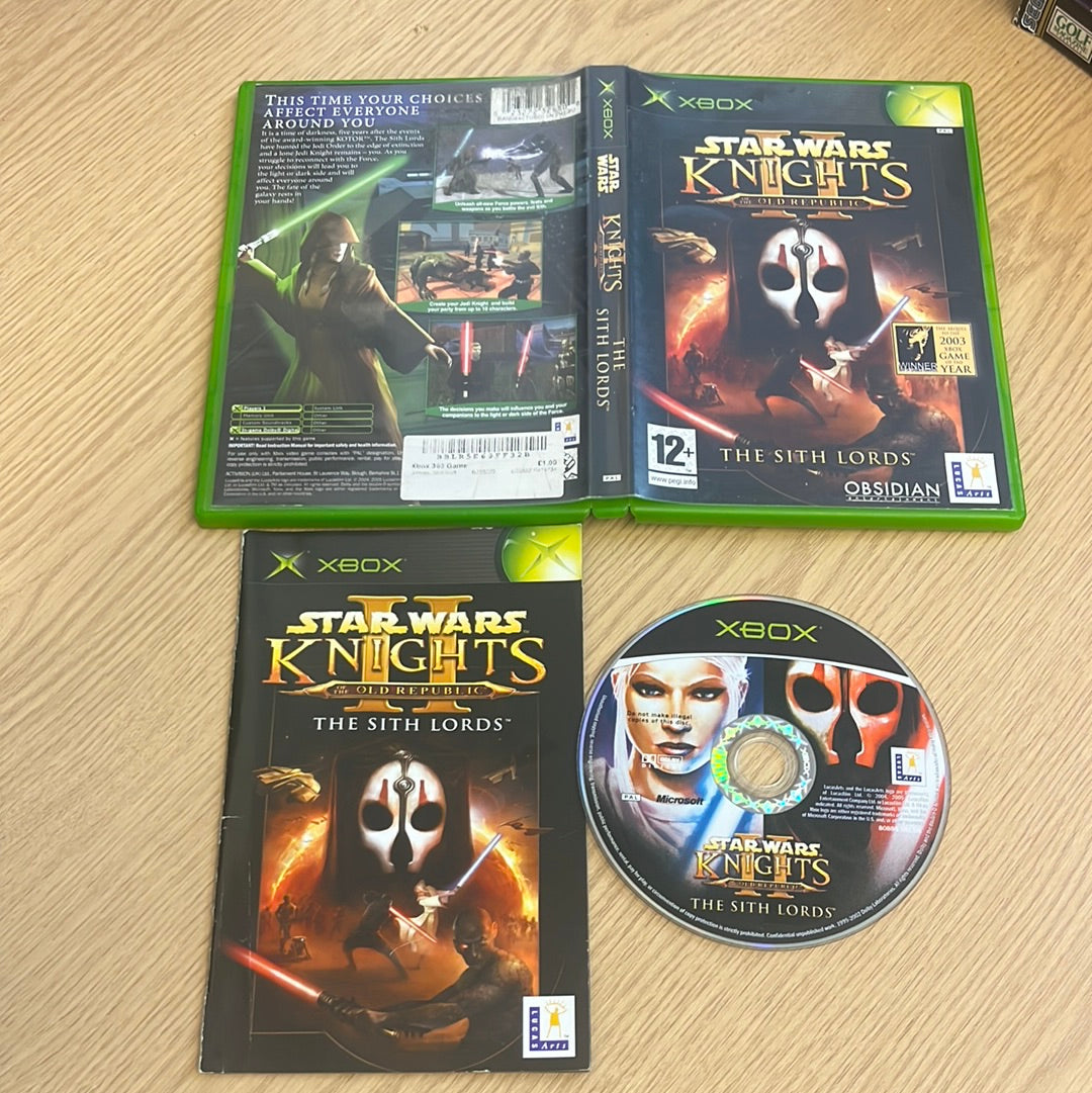 Star Wars: Knights of the Old Republic II: The Sith Lords original Xbox game