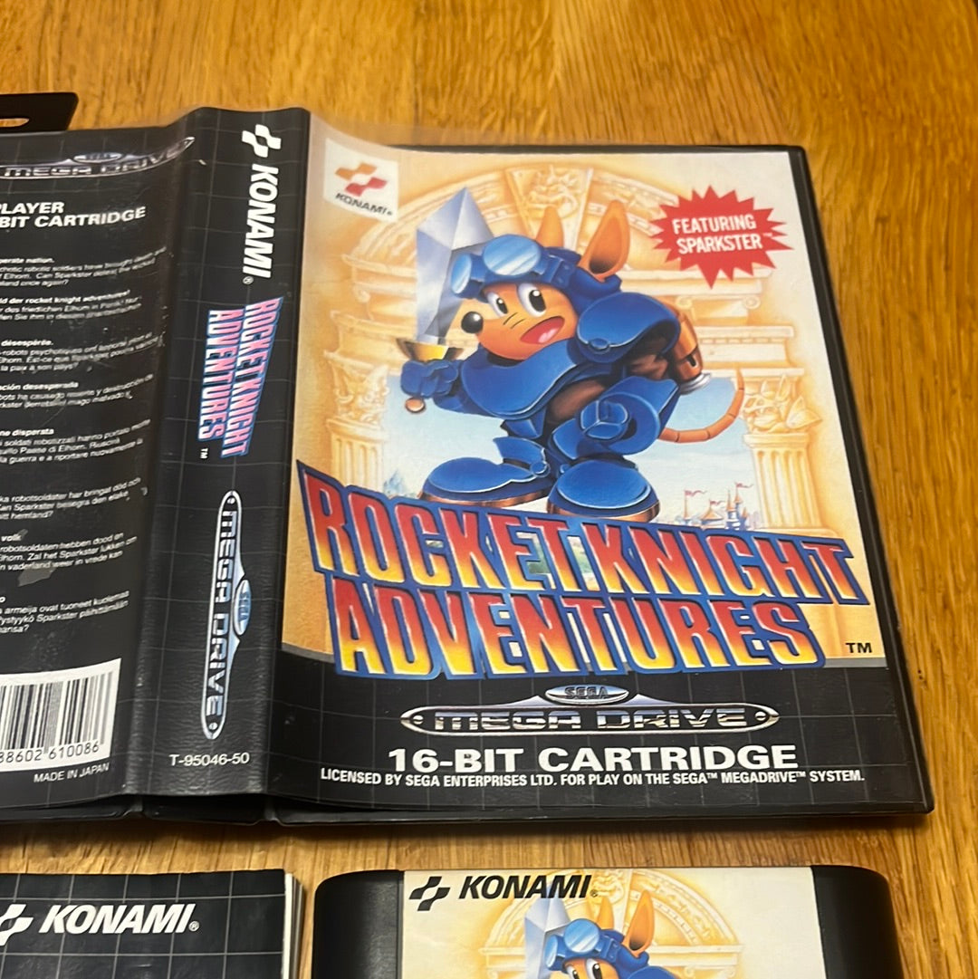 Rocket Knight Adventures Sega Mega Drive game complete