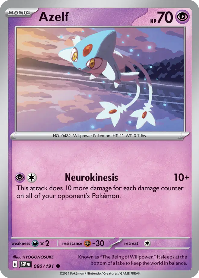 Azelf - 080/191 - Common - Surging Sparks – retro game store uk ...