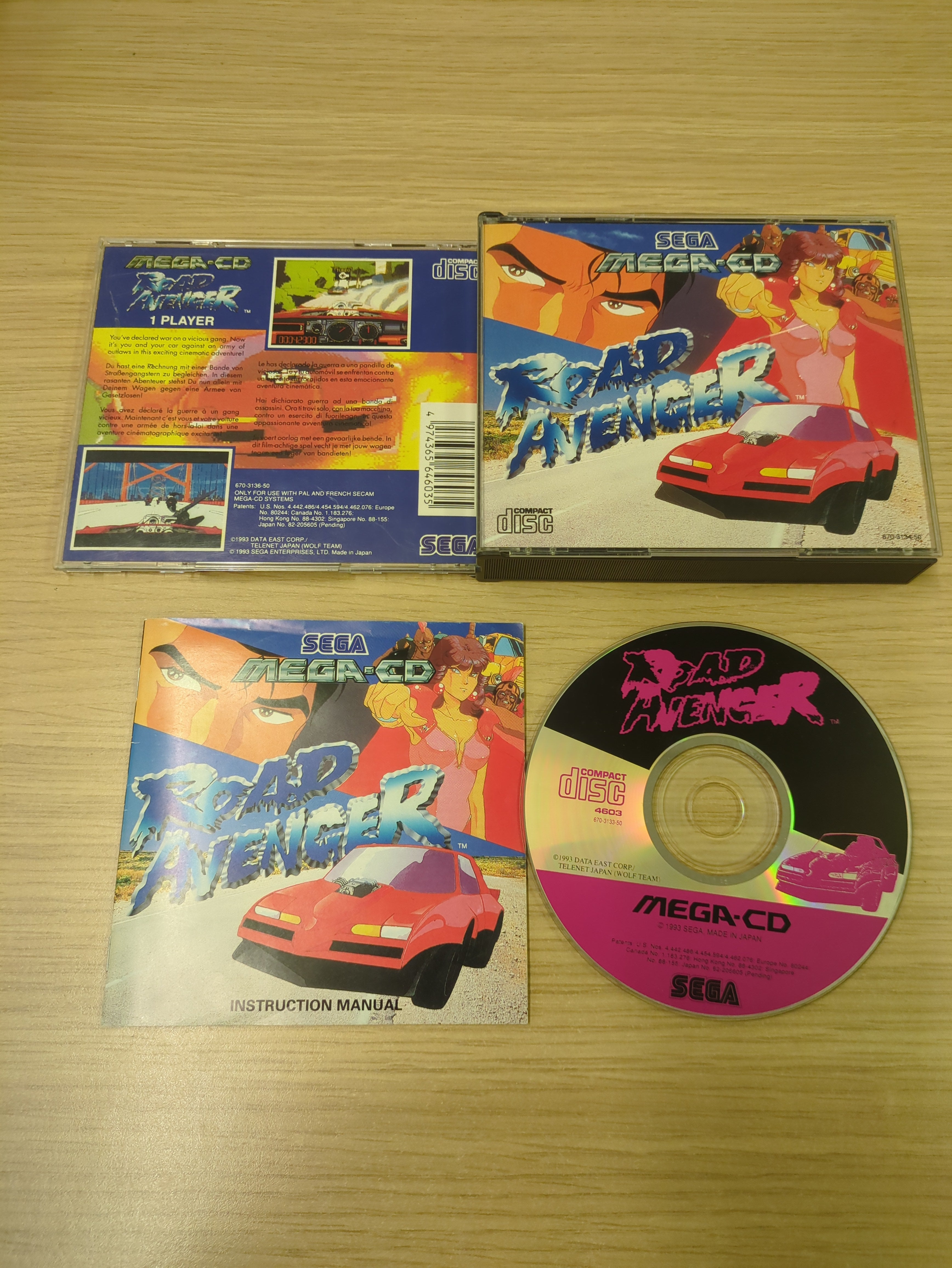 Road Avenger Sega Mega-CD game