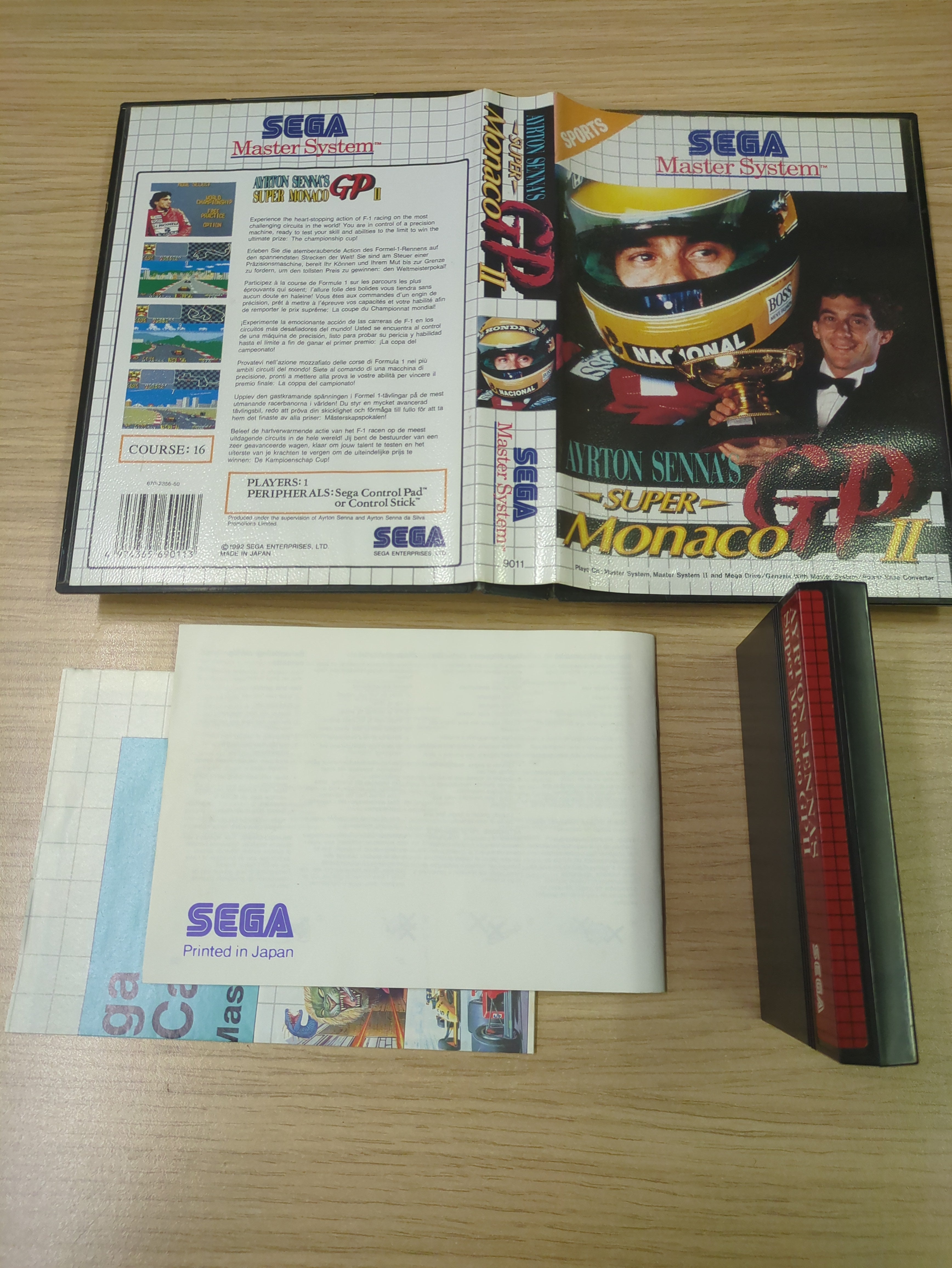Ayrton Senna's Super Monaco GP II Sega Master System game