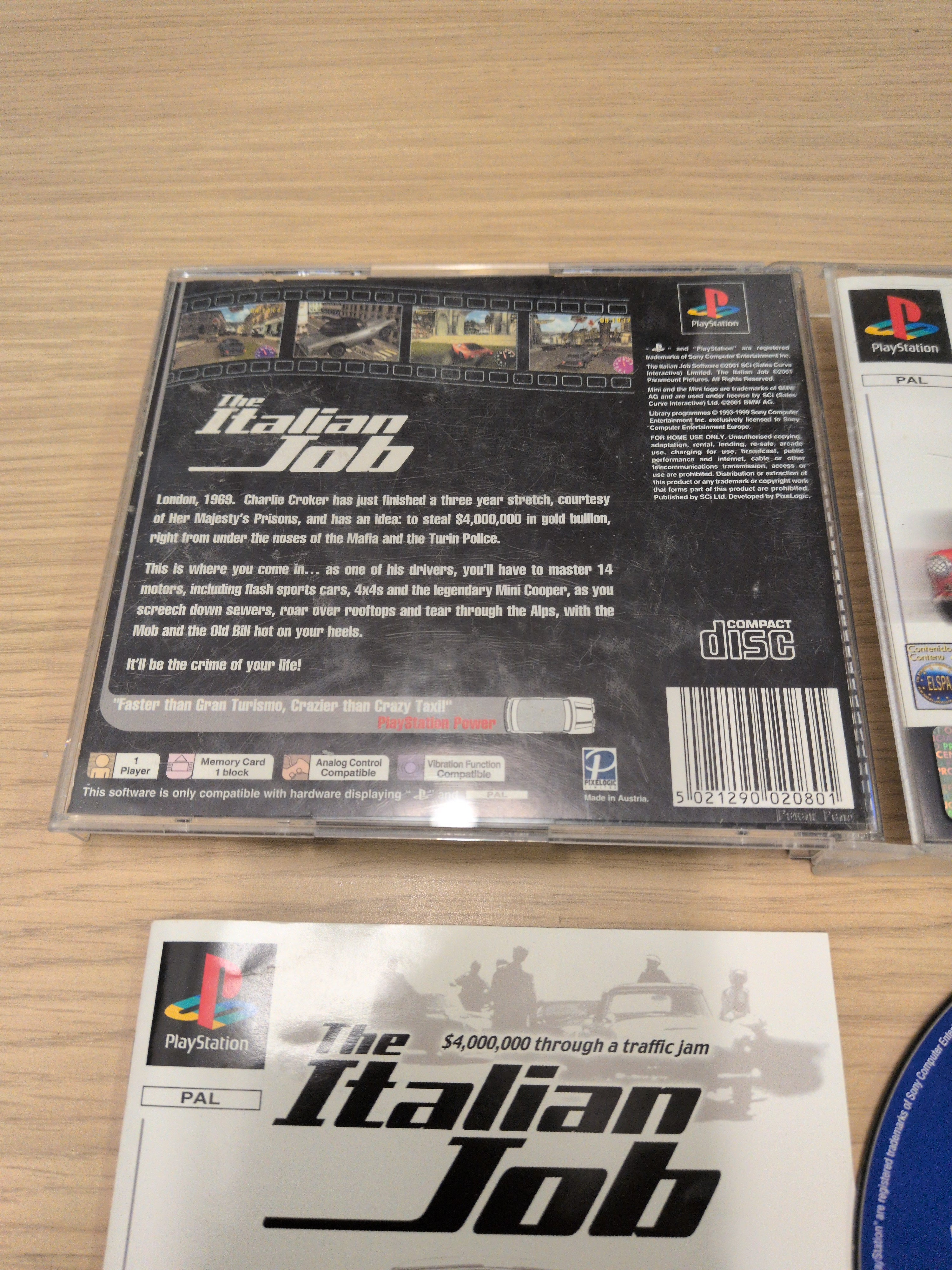 The Italian Job Sony PS1 game
