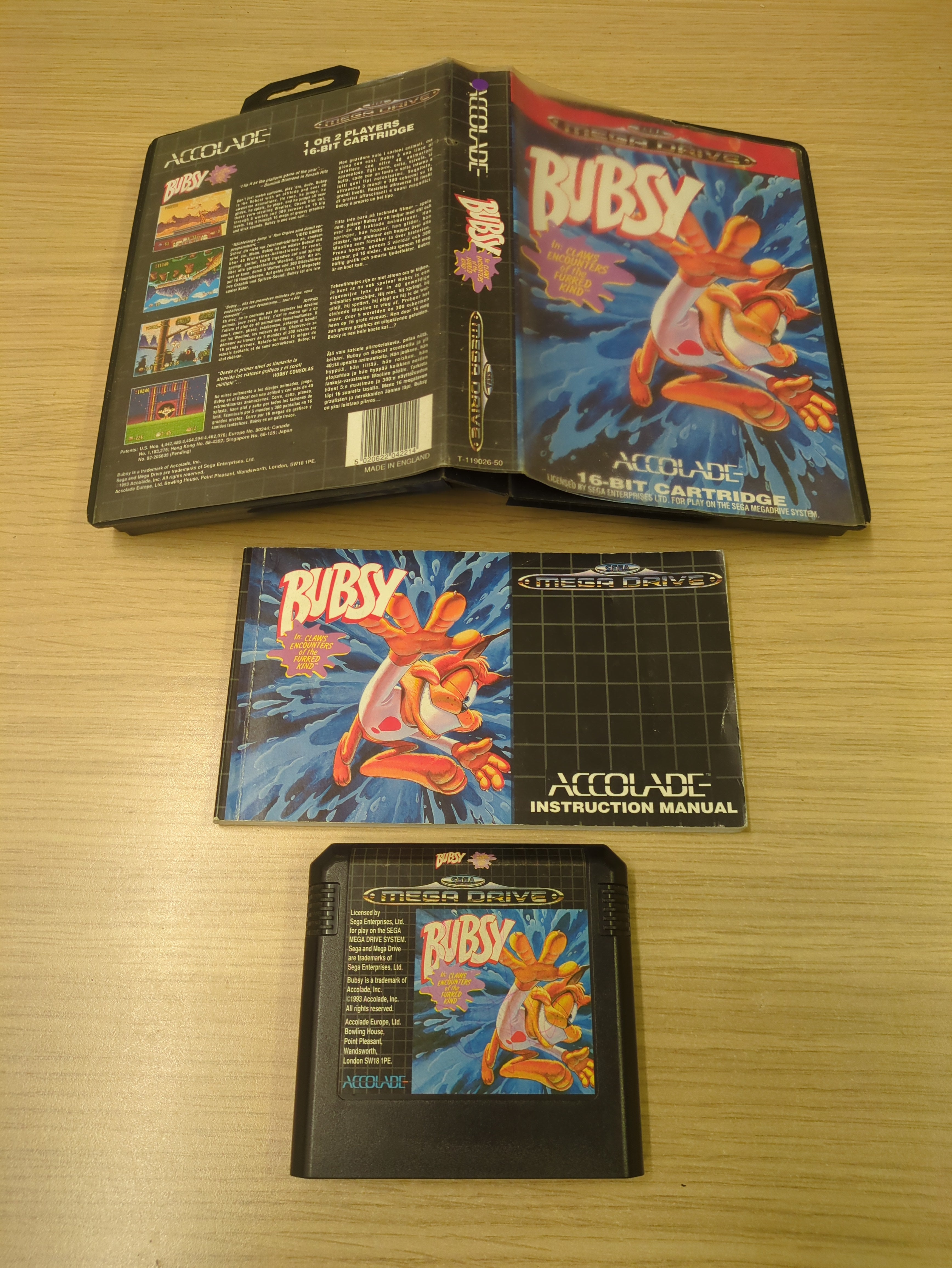 Bubsy in Claws Encounters of the Furred Kind Sega Mega Drive game