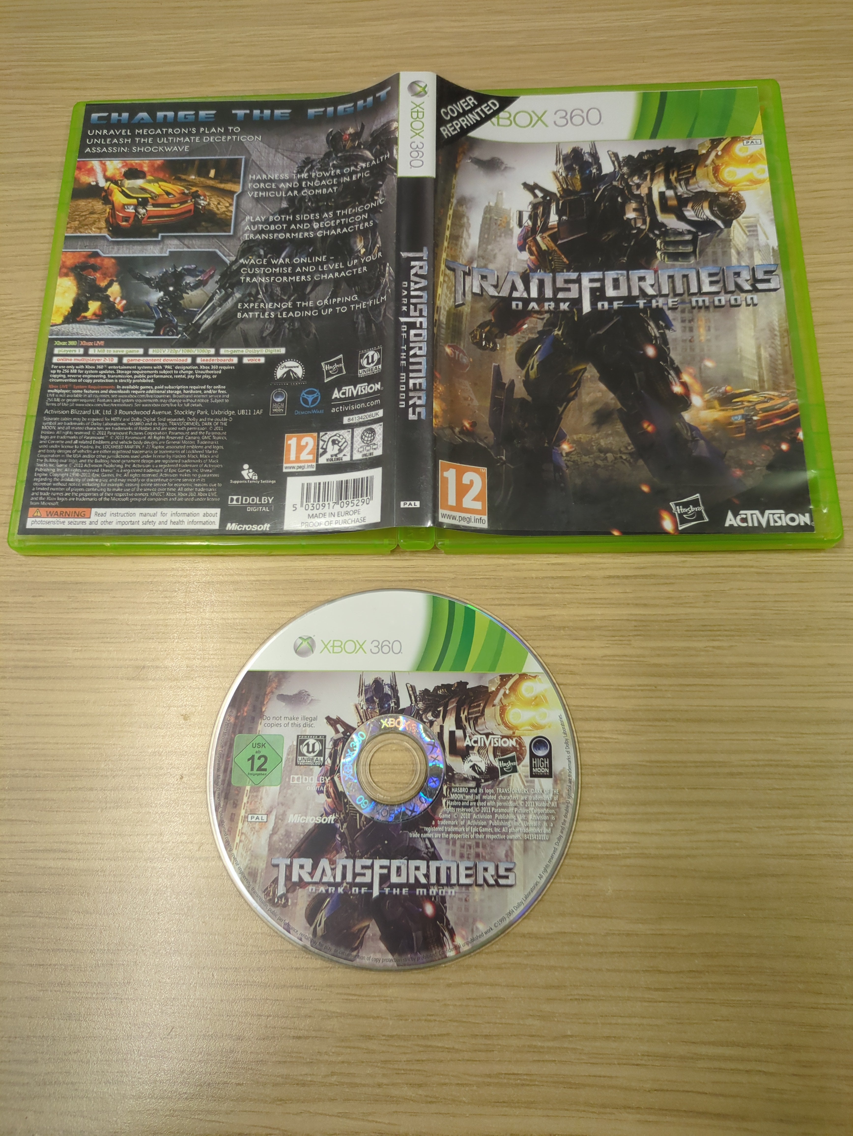 Transformers Dark of The Moon Xbox 360 game