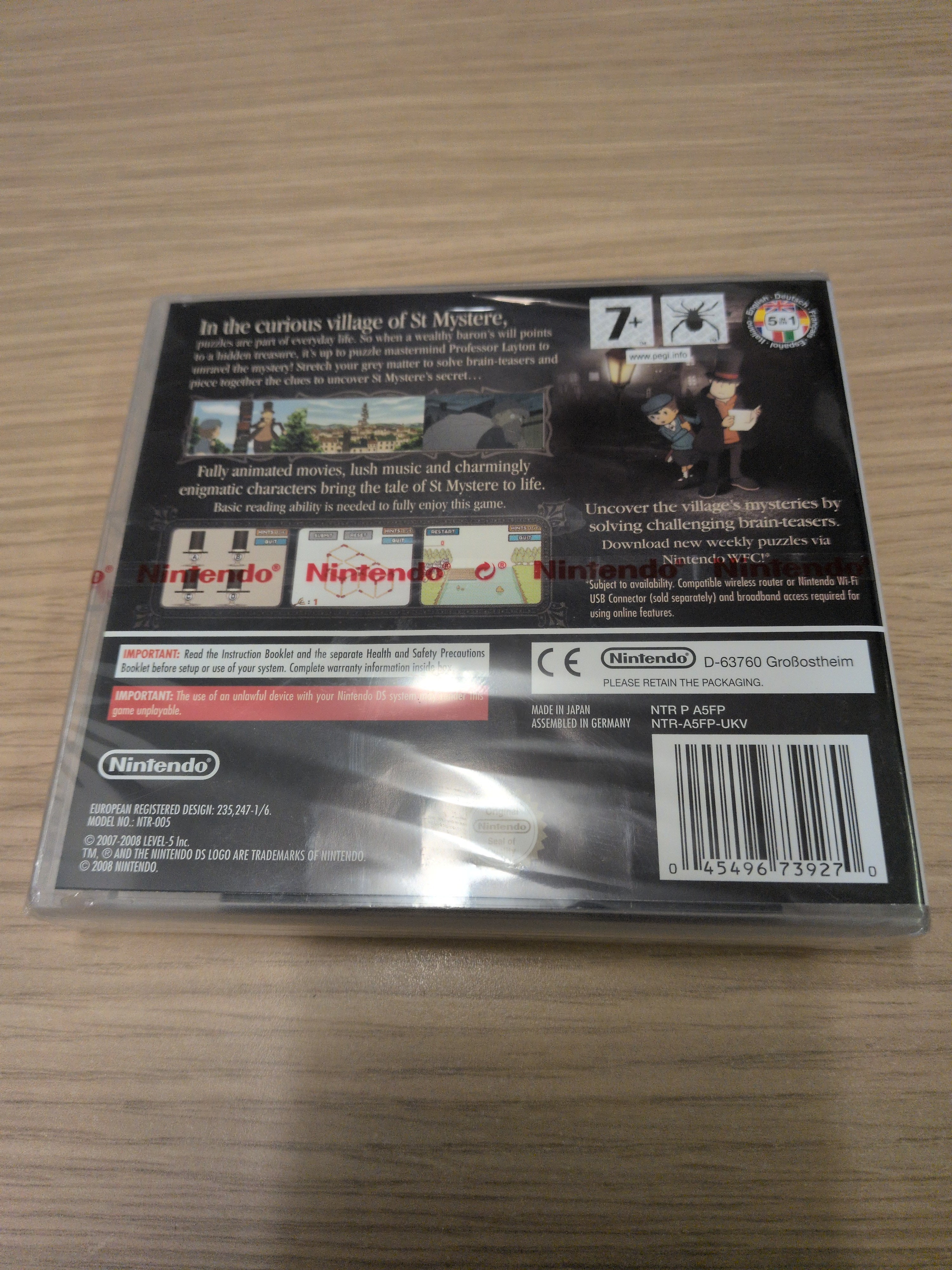 Professor Layton and the Curious Village Nintendo DS game New & Sealed