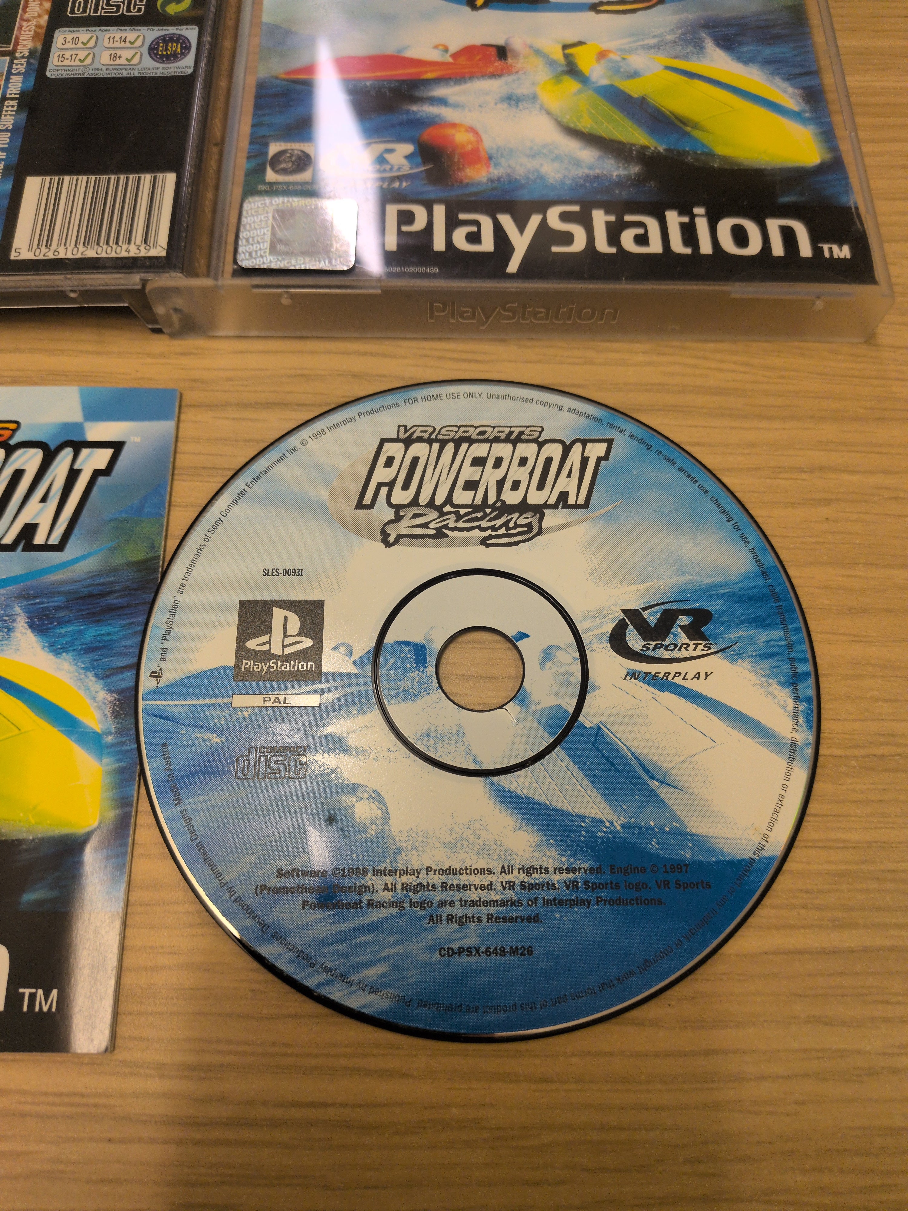 VR Sports Powerboat Racing Sony PS1 game