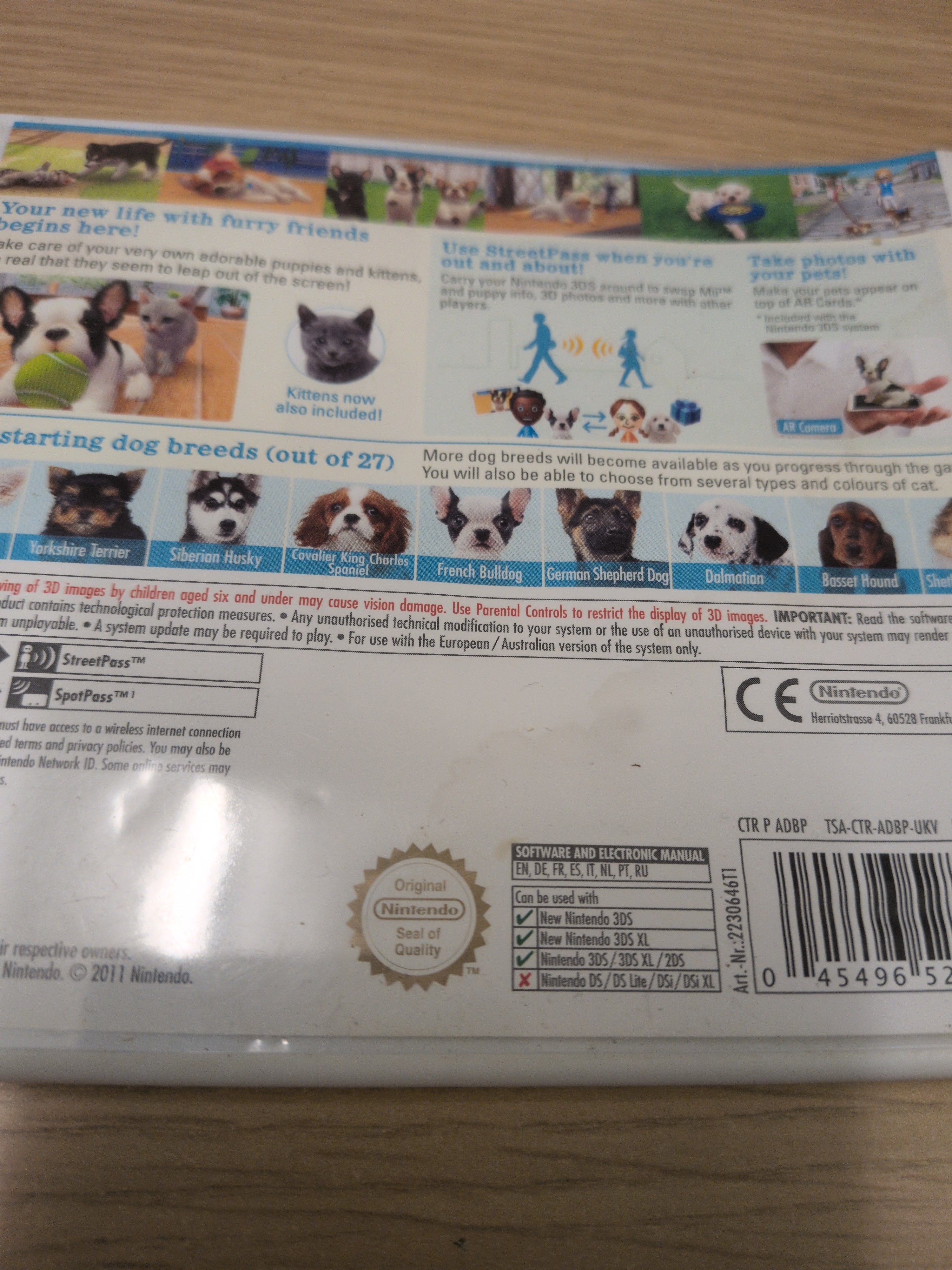 Nintendogs French Bulldog + Cats & New Friends Nintendo DS game