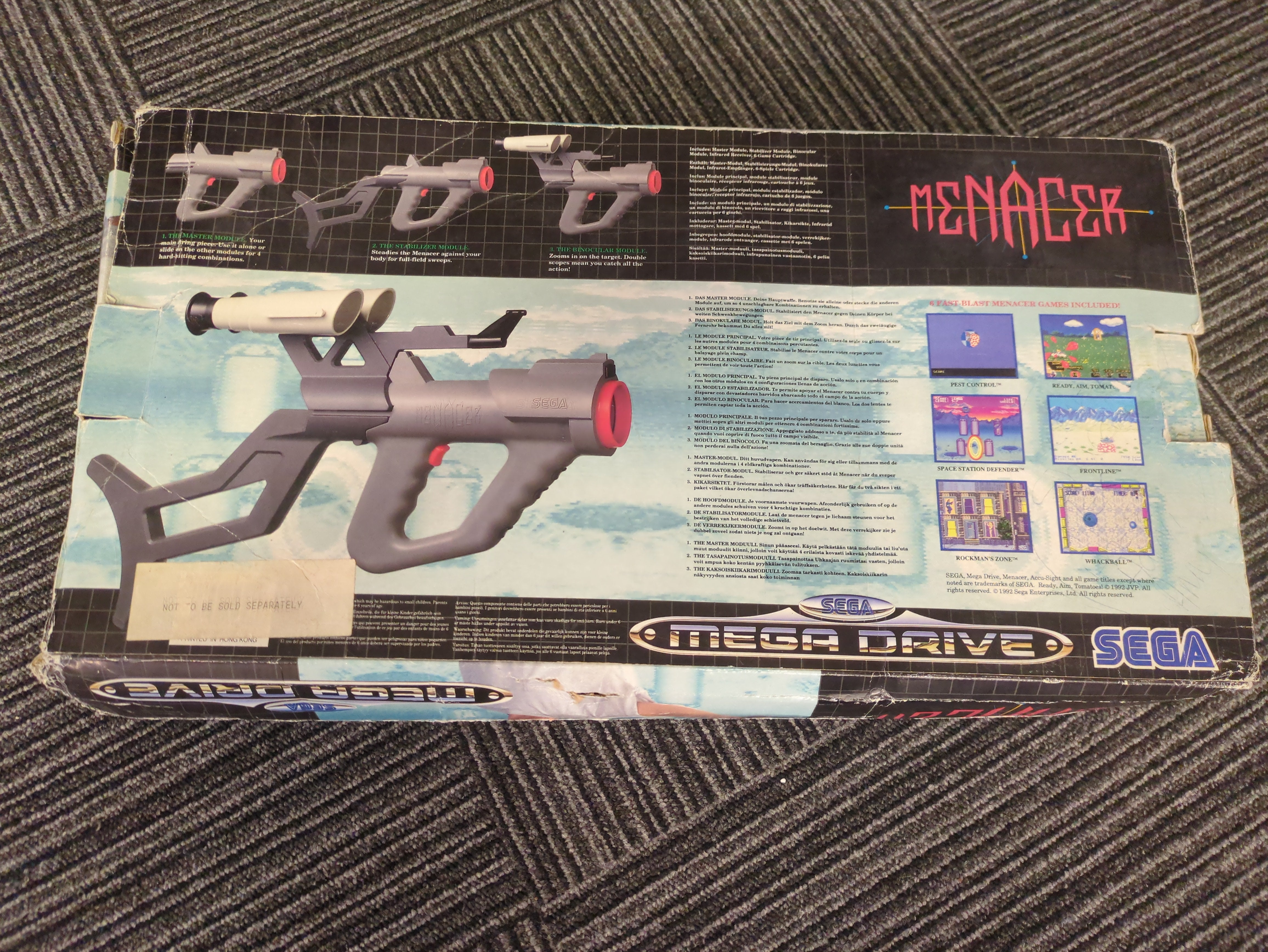 Menacer Gun Accessory Sega Mega Drive Boxed