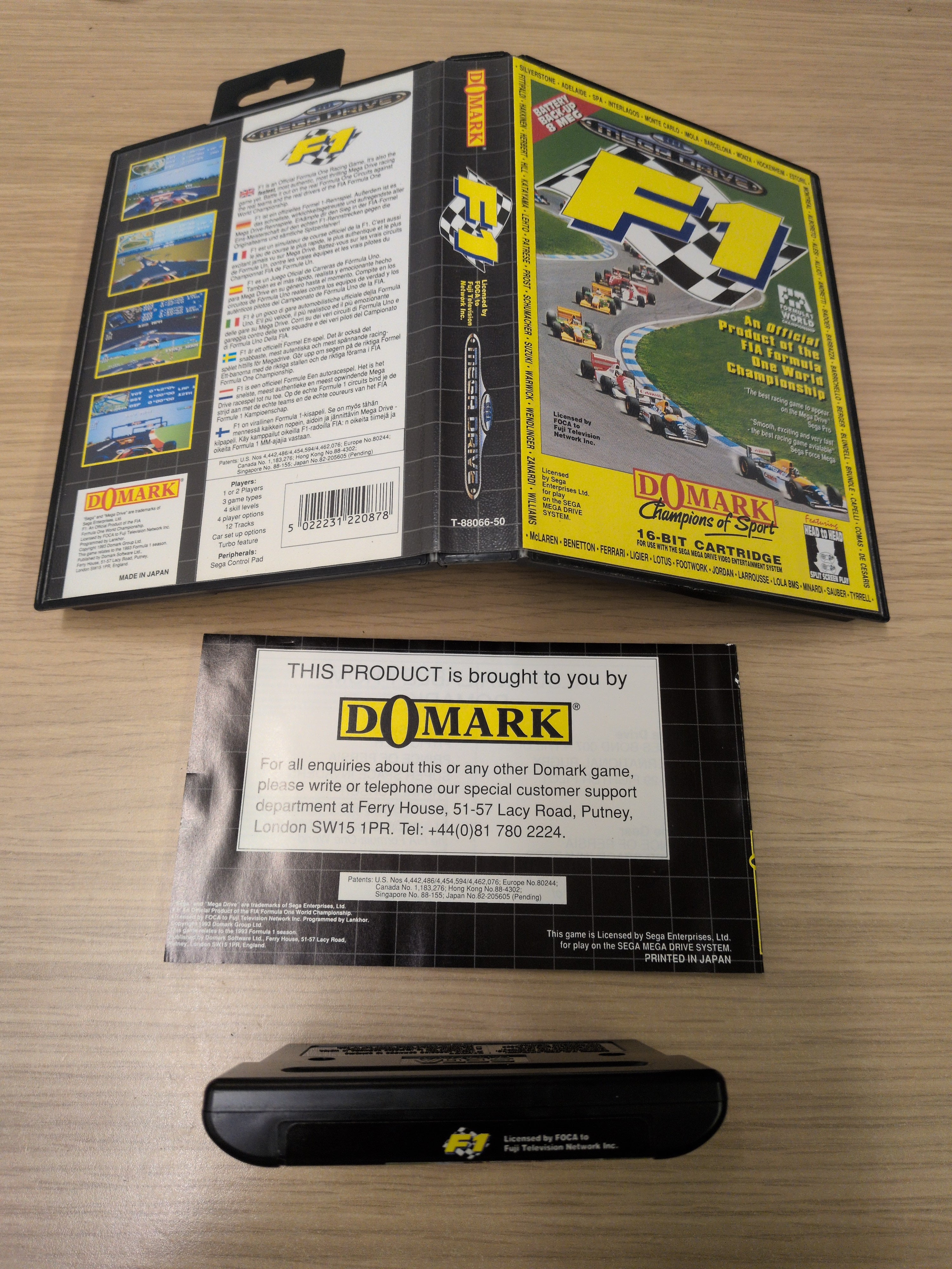 F1 Sega Mega Drive game