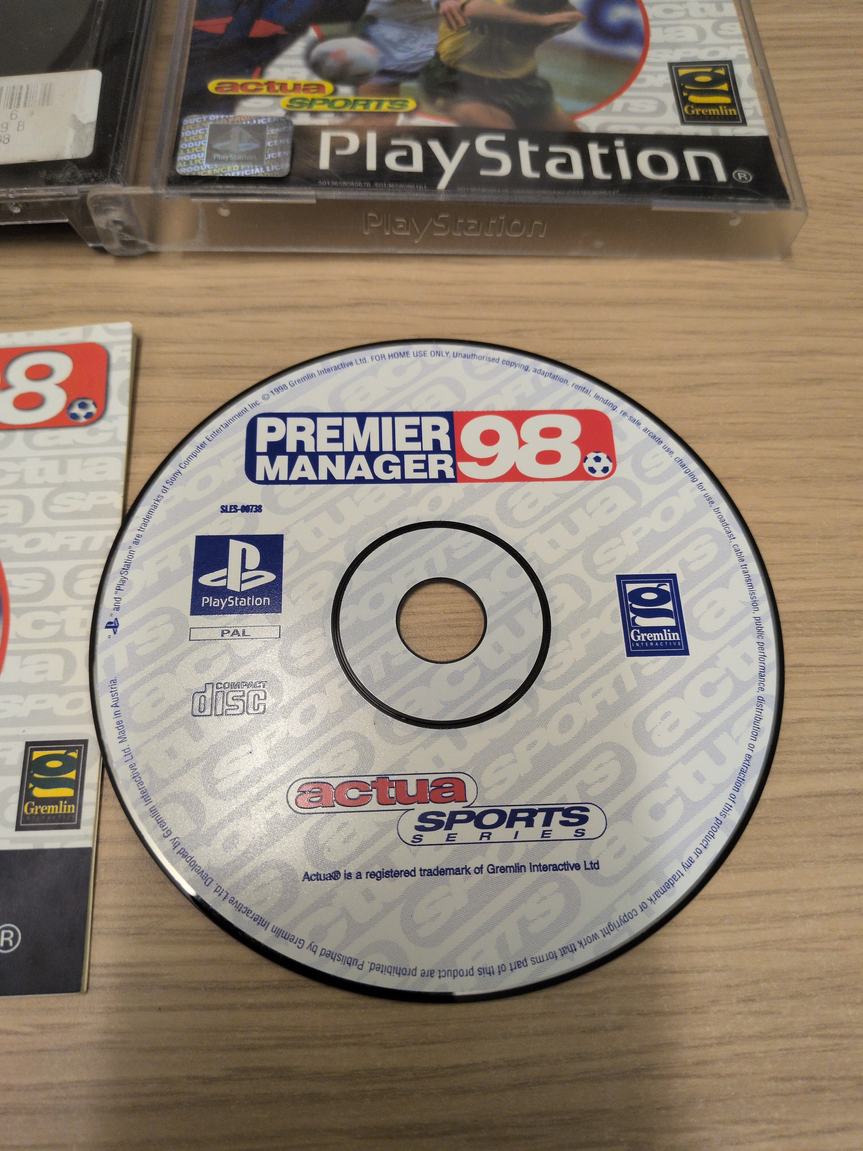 Premier Manager 98 Sony PS1 game