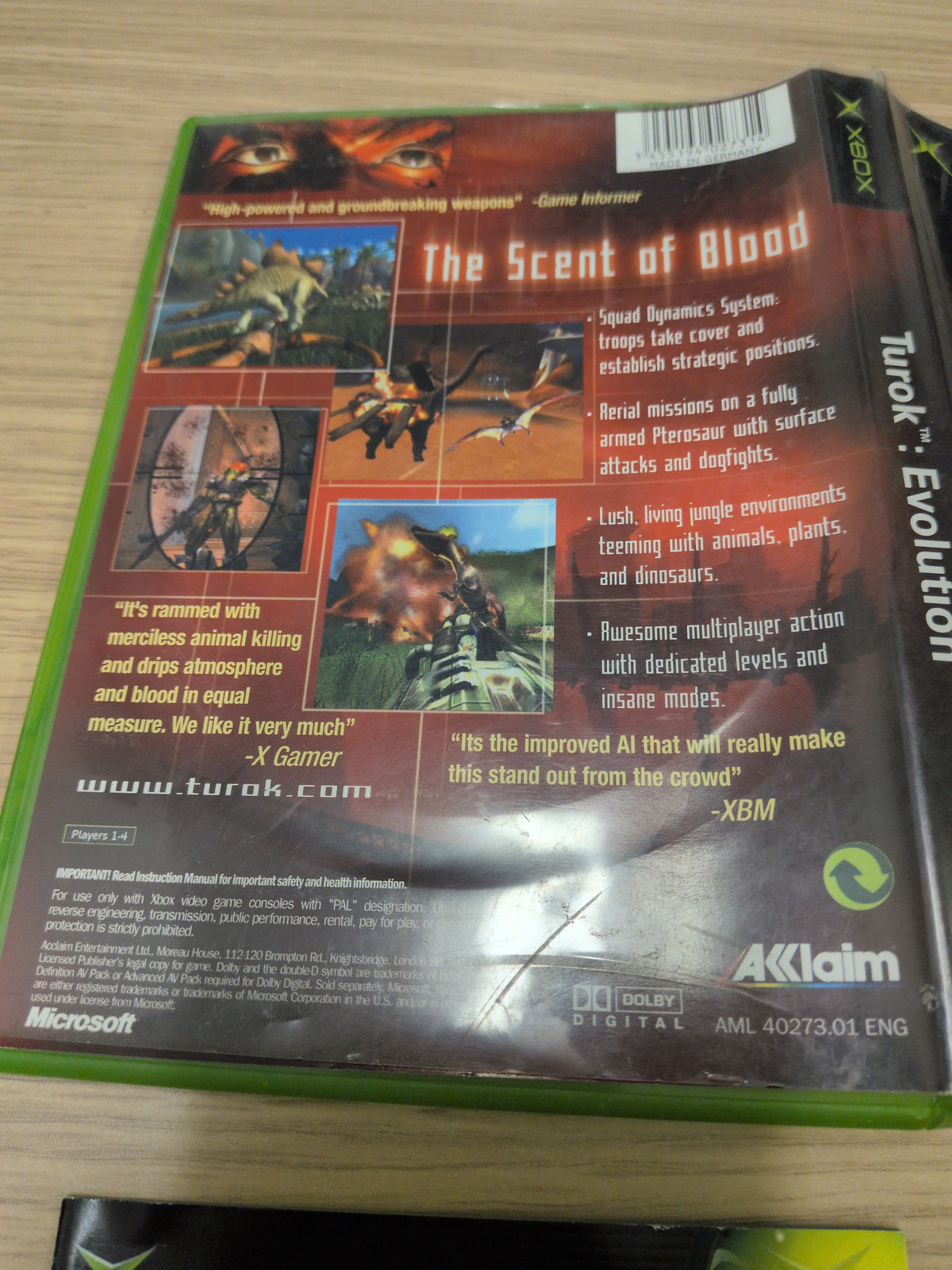 Turok Evolution original Xbox game