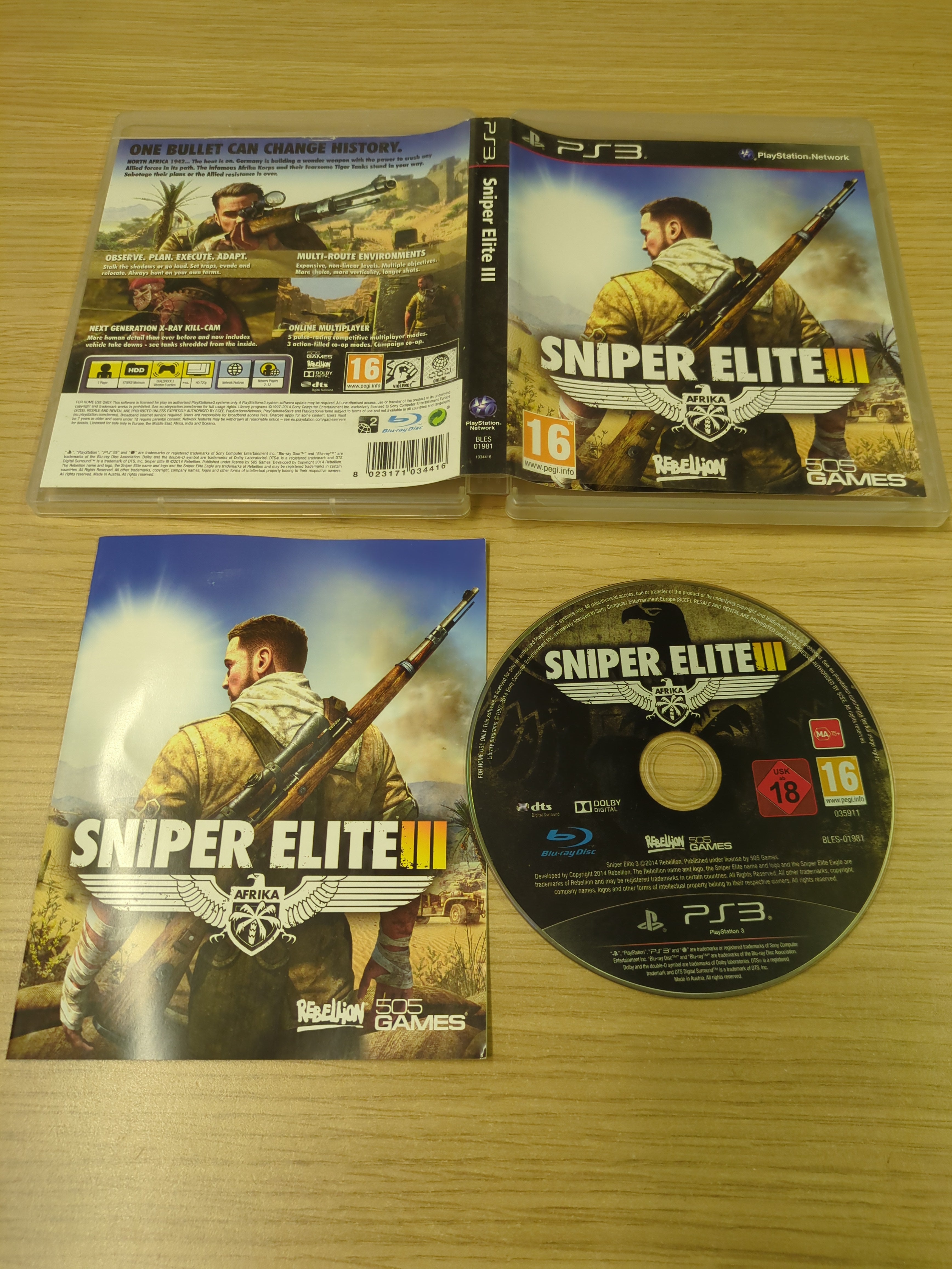 Sniper Elite III Sony PS3 game