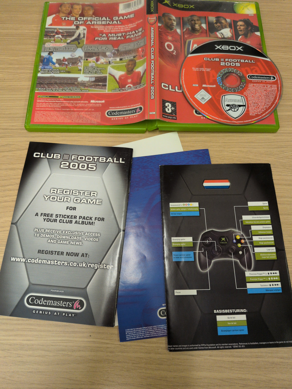 Arsenal Club Football 2005 original Xbox game