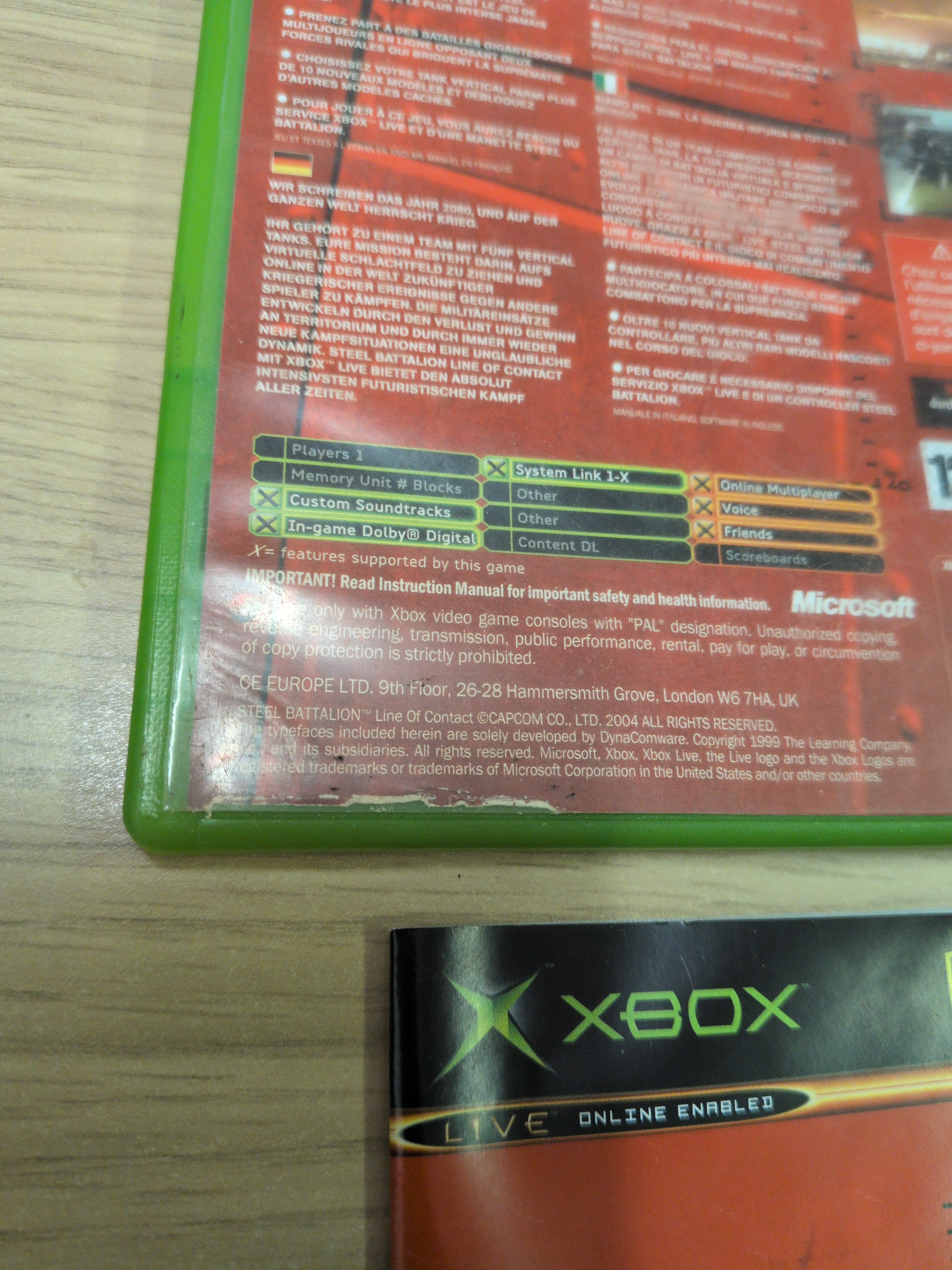 Steel Battalion Line of Contact original Xbox game