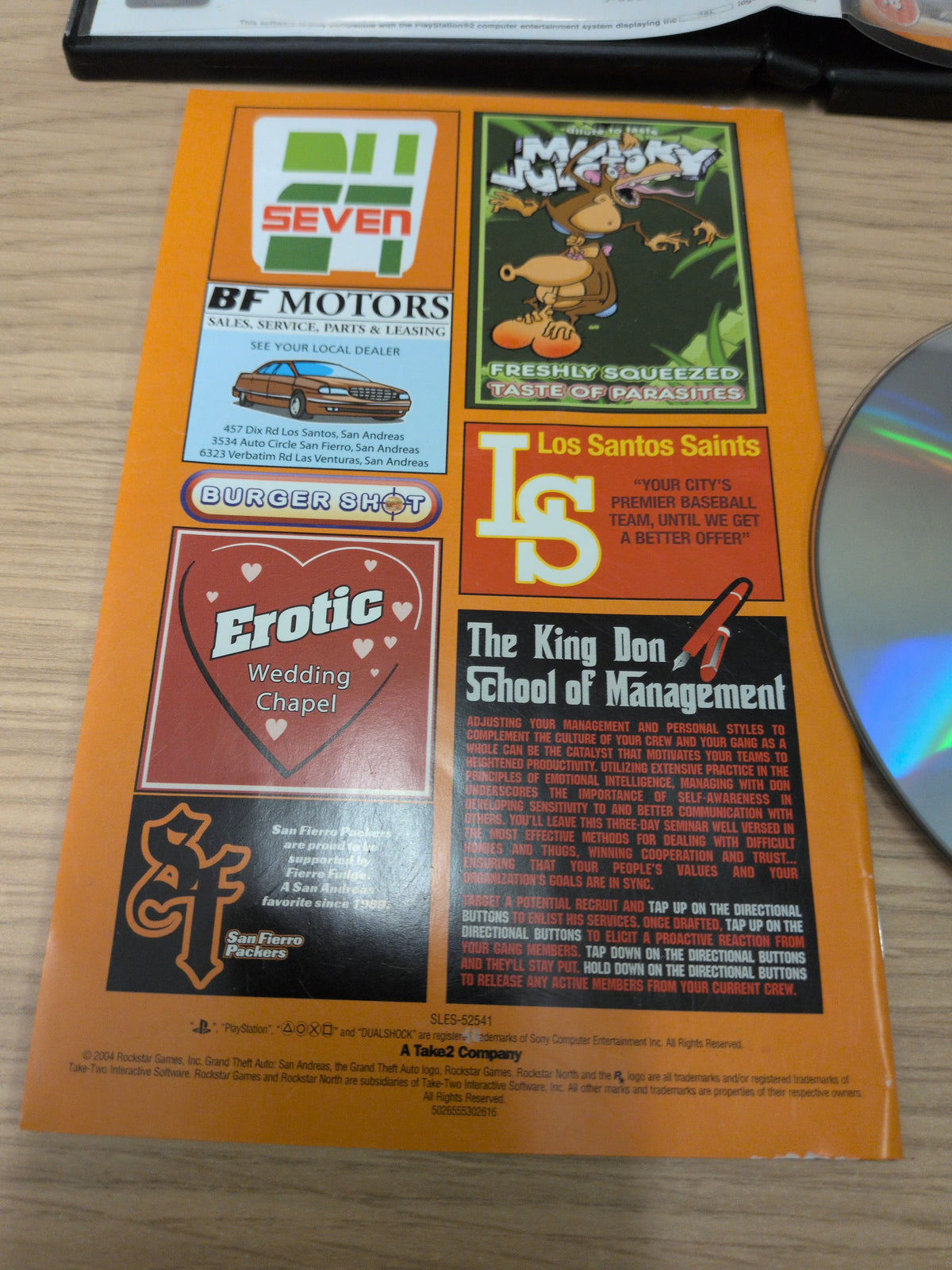 Grand Theft Auto: San Andreas Sony PS2 game