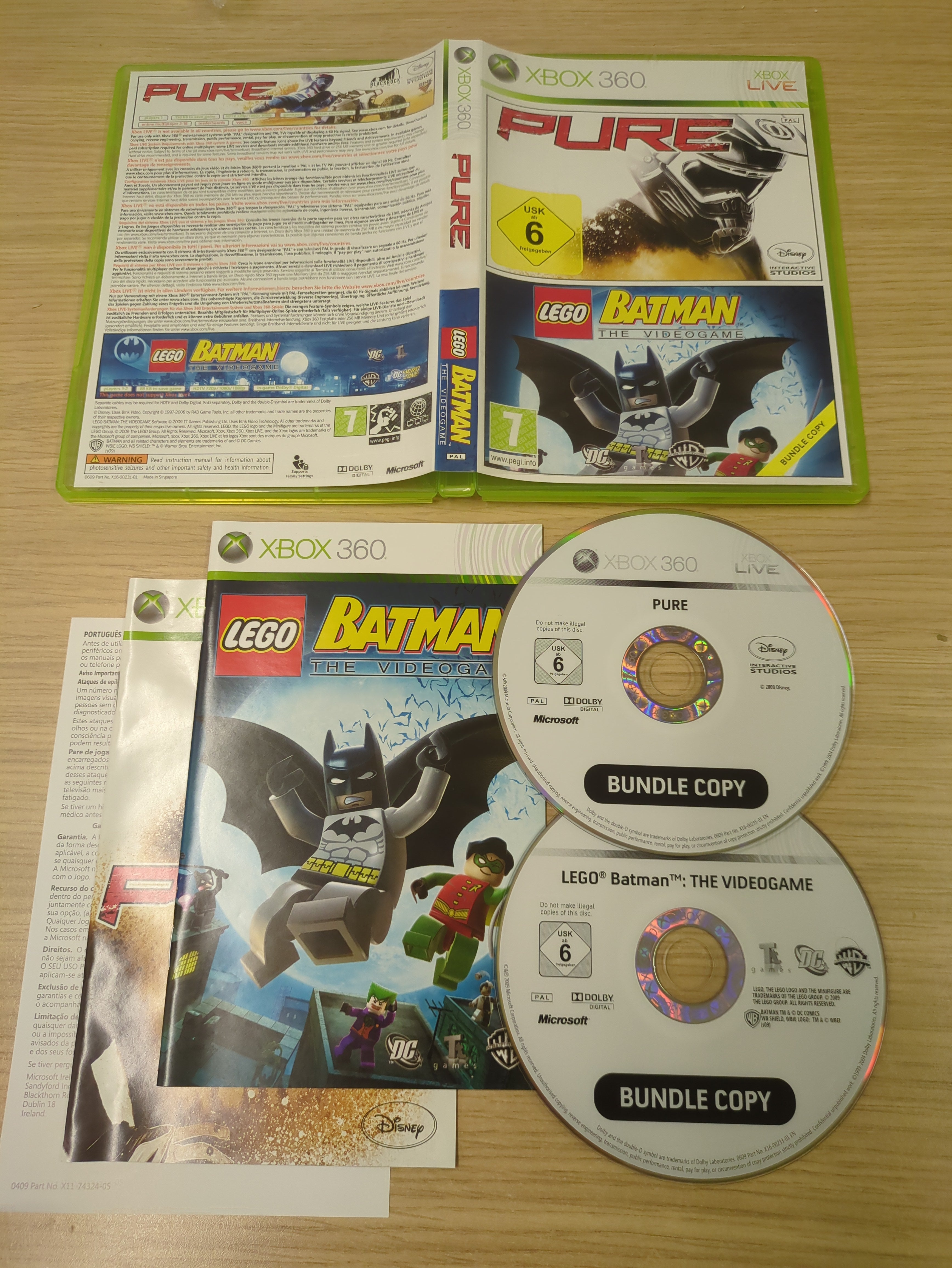 Pure / Lego Batman The Video Game Xbox 360 Bundle game