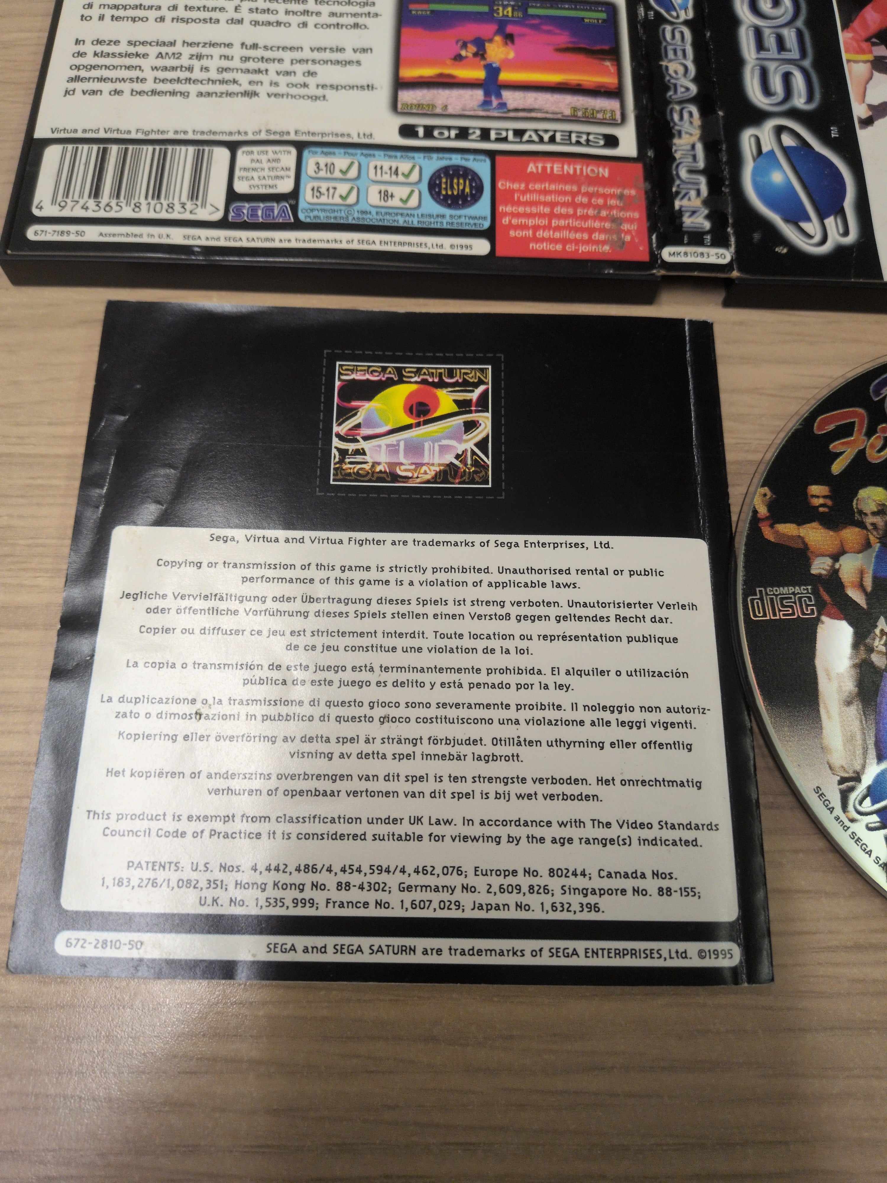 Virtua Fighter Remix Sega Saturn game